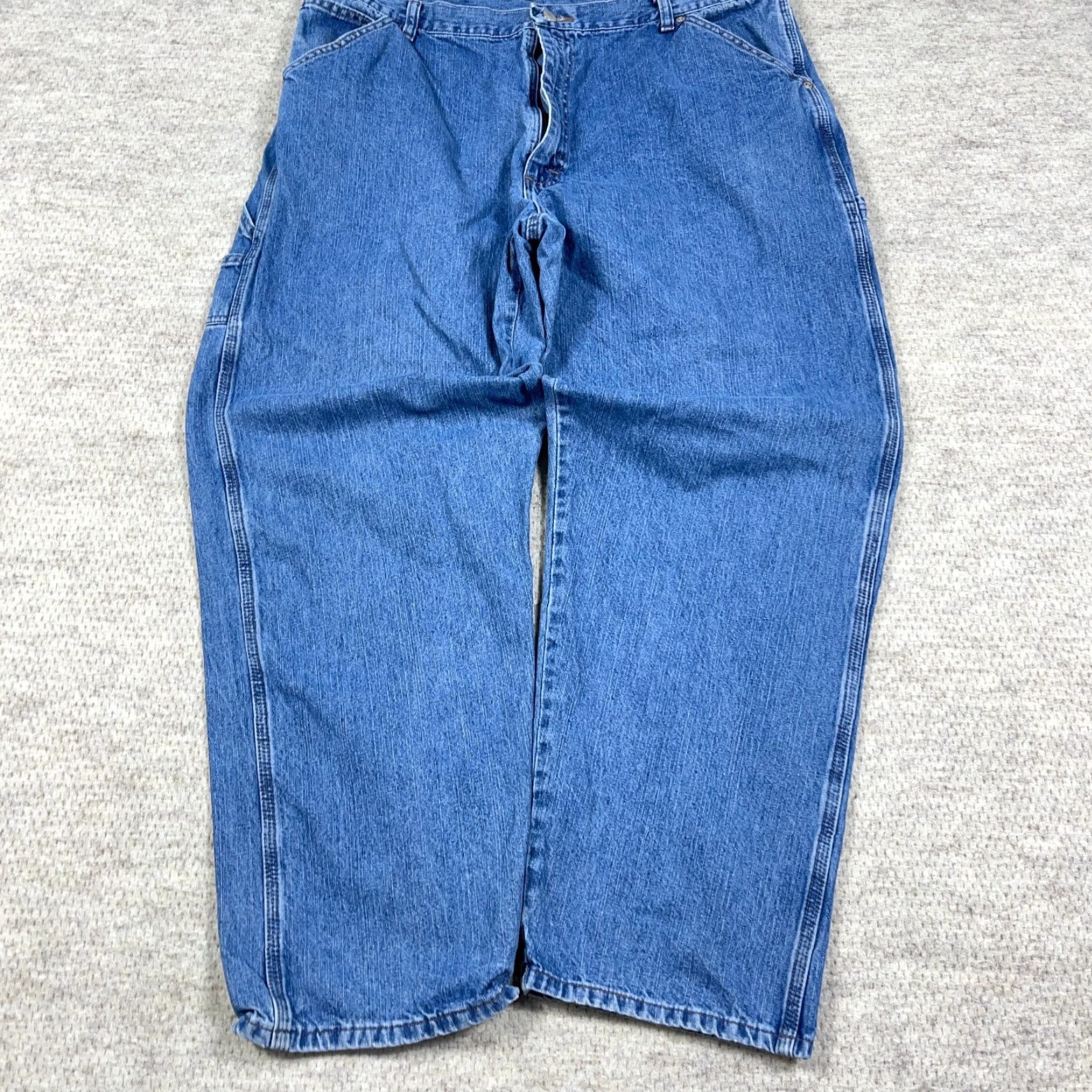 Wrangler VINTAGE Wrangler Jeans Men 40x32 Baggy Denim Straight 5-Pocket Relaxed Blue 90s Grunge Workwear Size US 40 / EU 56 - 3 Thumbnail