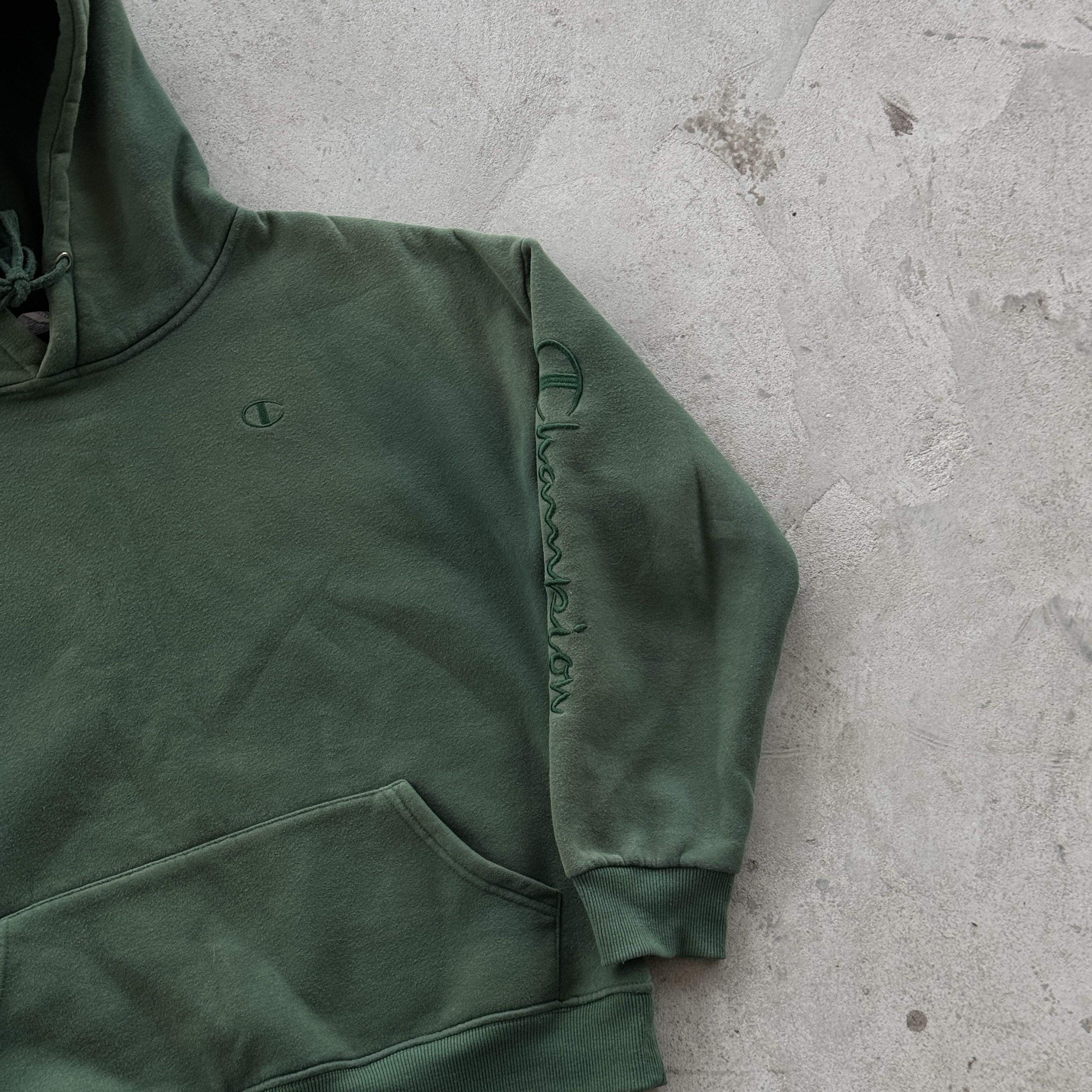 Champion Vintage Champion Hoodie Spellout Sleeve Logo Pullover Size US M / EU 48-50 / 2 - 2 Thumbnail