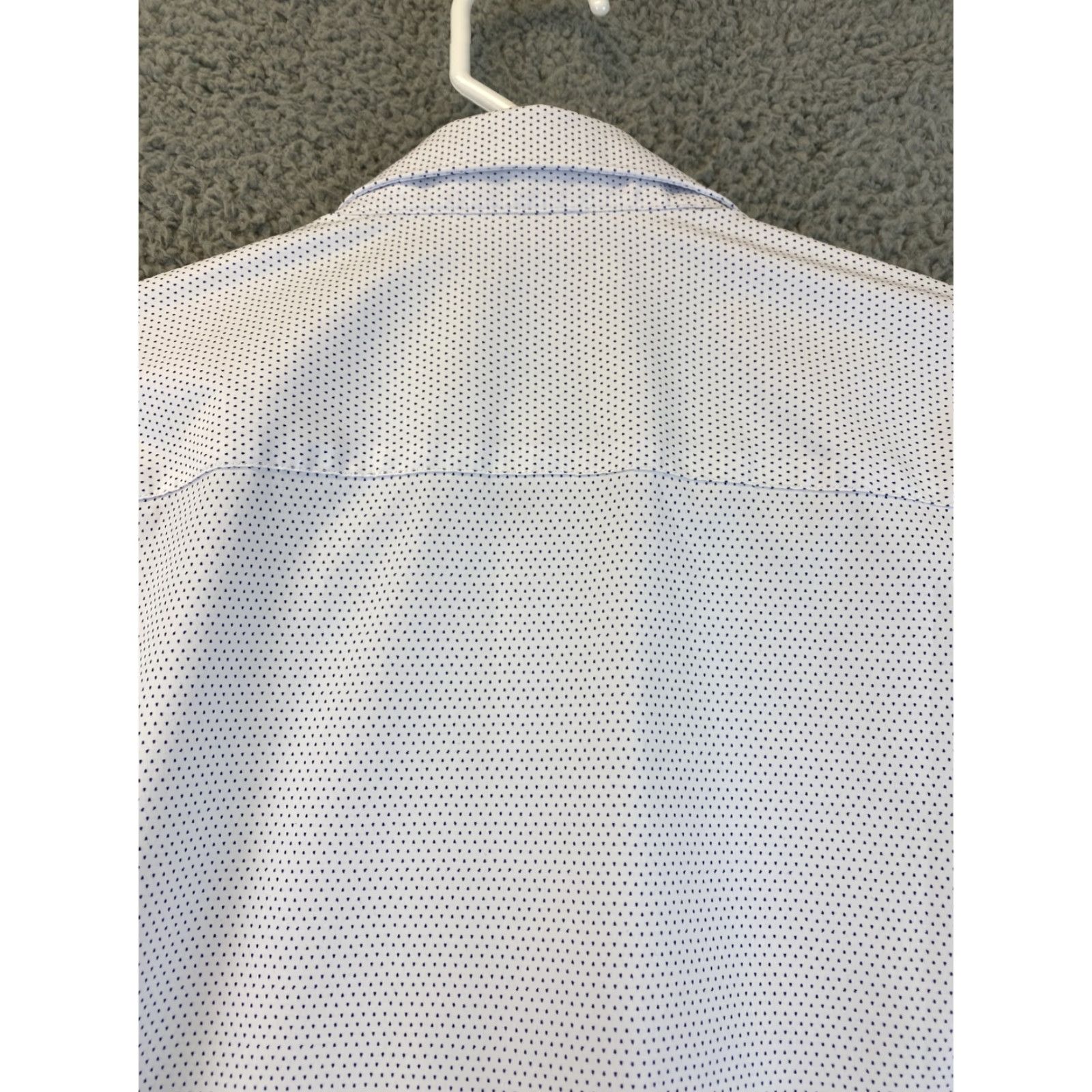 Zara ZARA Men Slim Fit Long Sleeve Button-Up Shirt S White Black Dots Casual Cotton Size US S / EU 44-46 / 1 - 8 Thumbnail