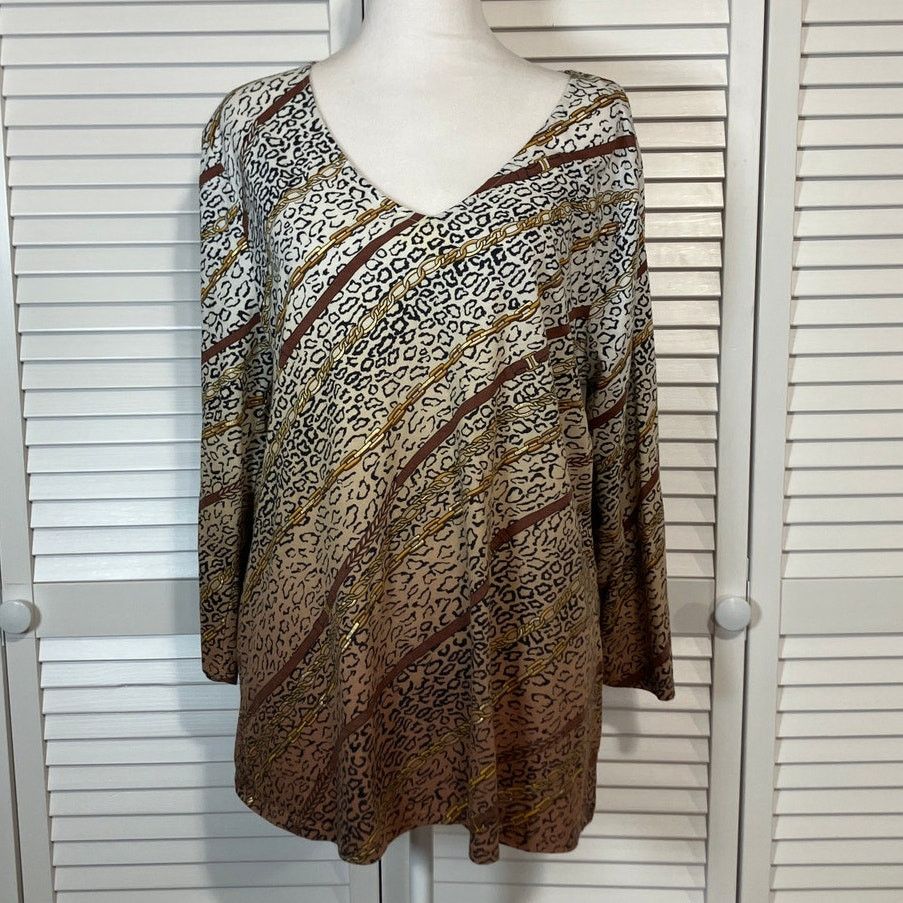 Other Jaclyn Smith Vintage Boho Print Tunic Blouse Women XXL Size XXL / US 16-18 / IT 52-54 - 1 Thumbnail