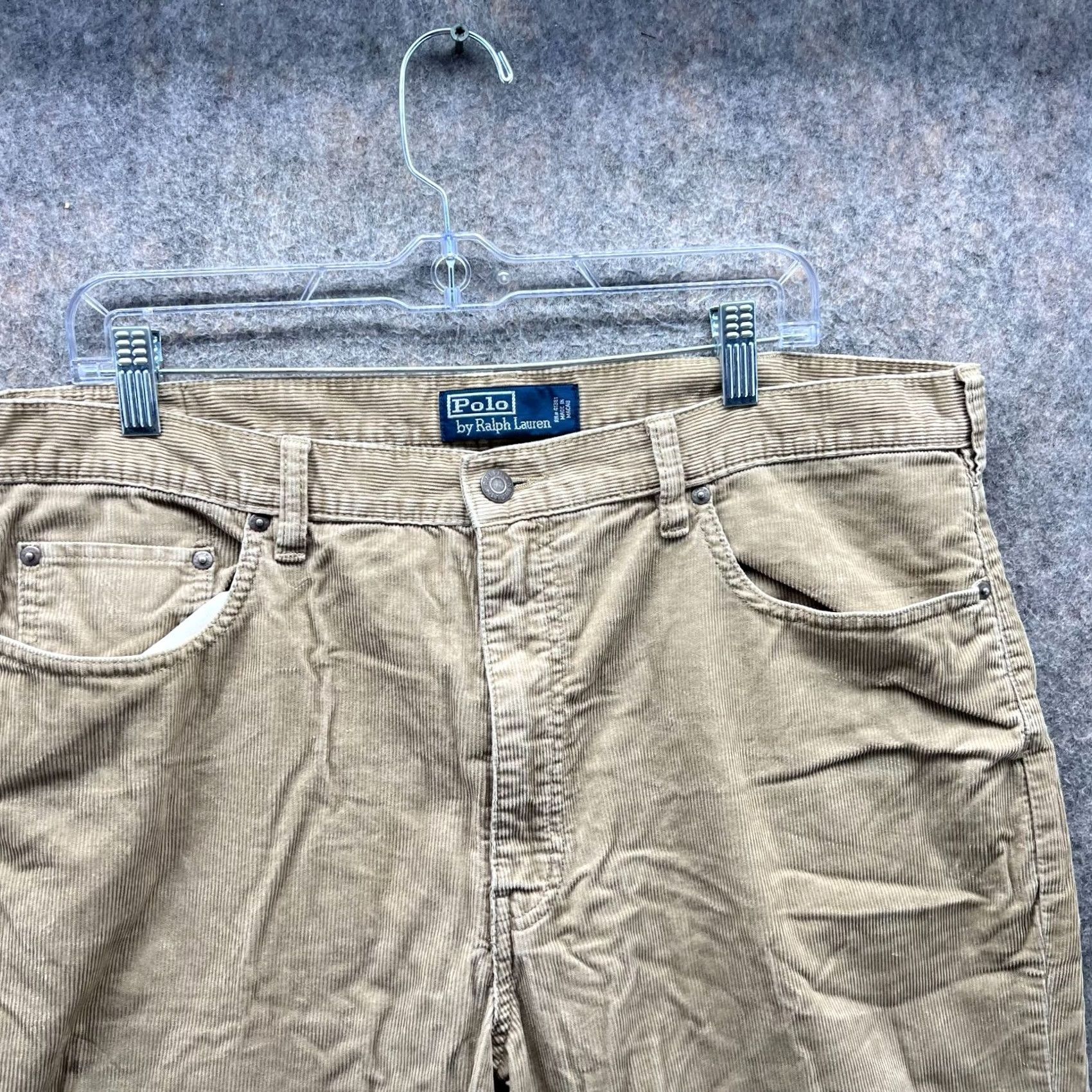 Polo Ralph Lauren VINTAGE Polo Ralph Lauren Pants Mens 38x32 Chino Flat Front Beige Khaki Corduroy Size US 38 / EU 54 - 6 Thumbnail