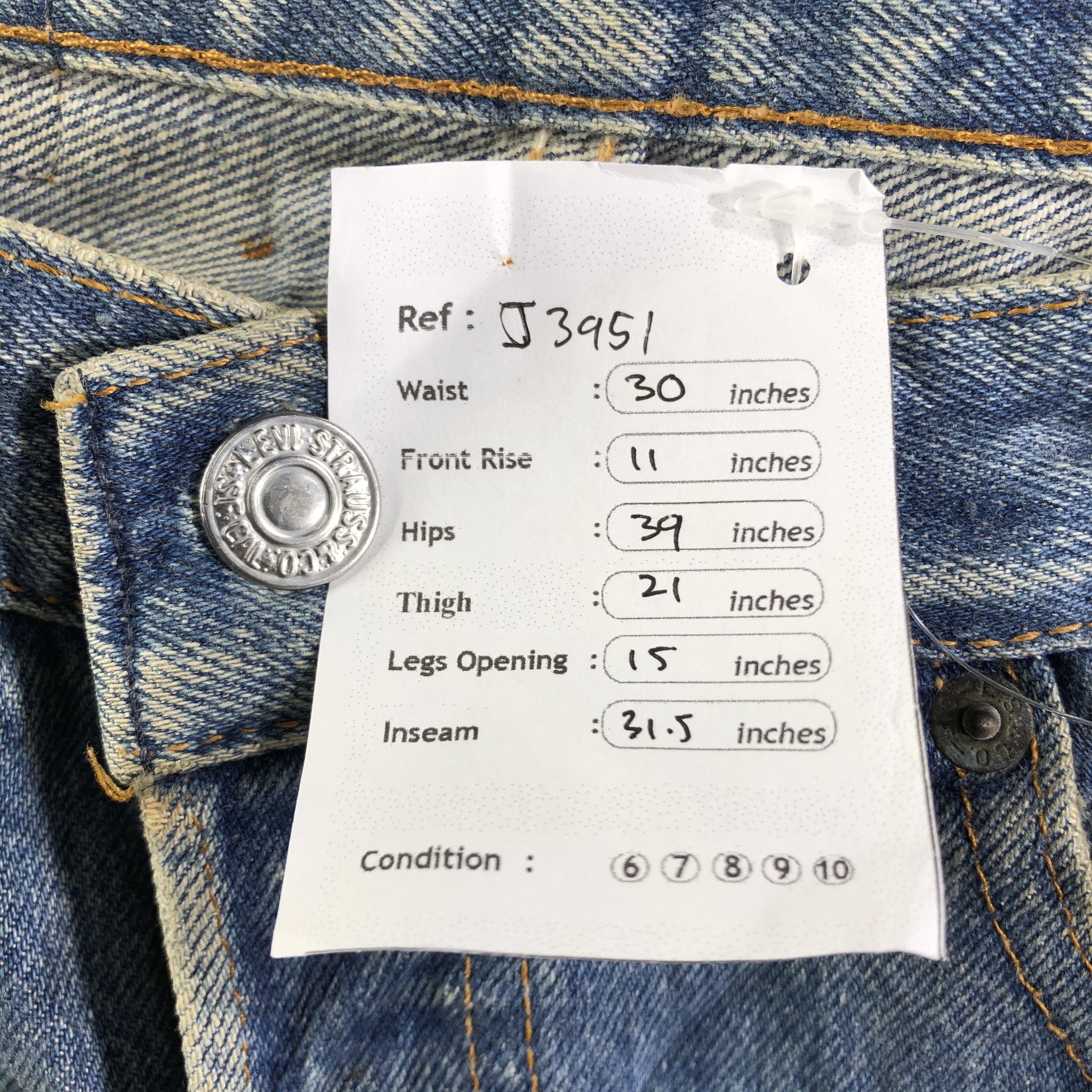 Levi's Vintage 90s Levis 501 Jeans-J3951 Size US 30 / EU 46 - 12 Thumbnail