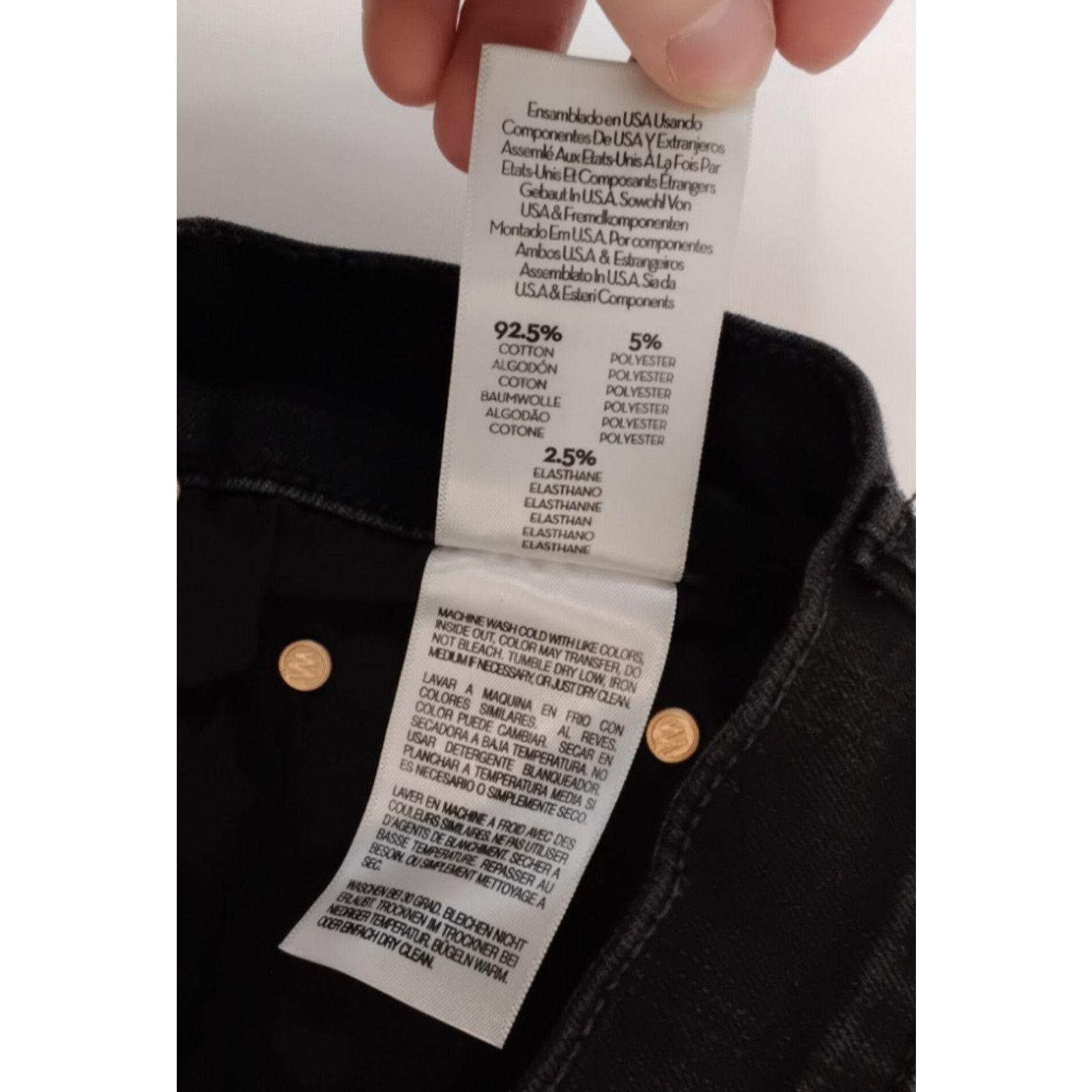 MOTHER Mother The Insider Jeans Women's 28 Black Wash Cropped Size 28" / US 6 / IT 42 - 8 Thumbnail