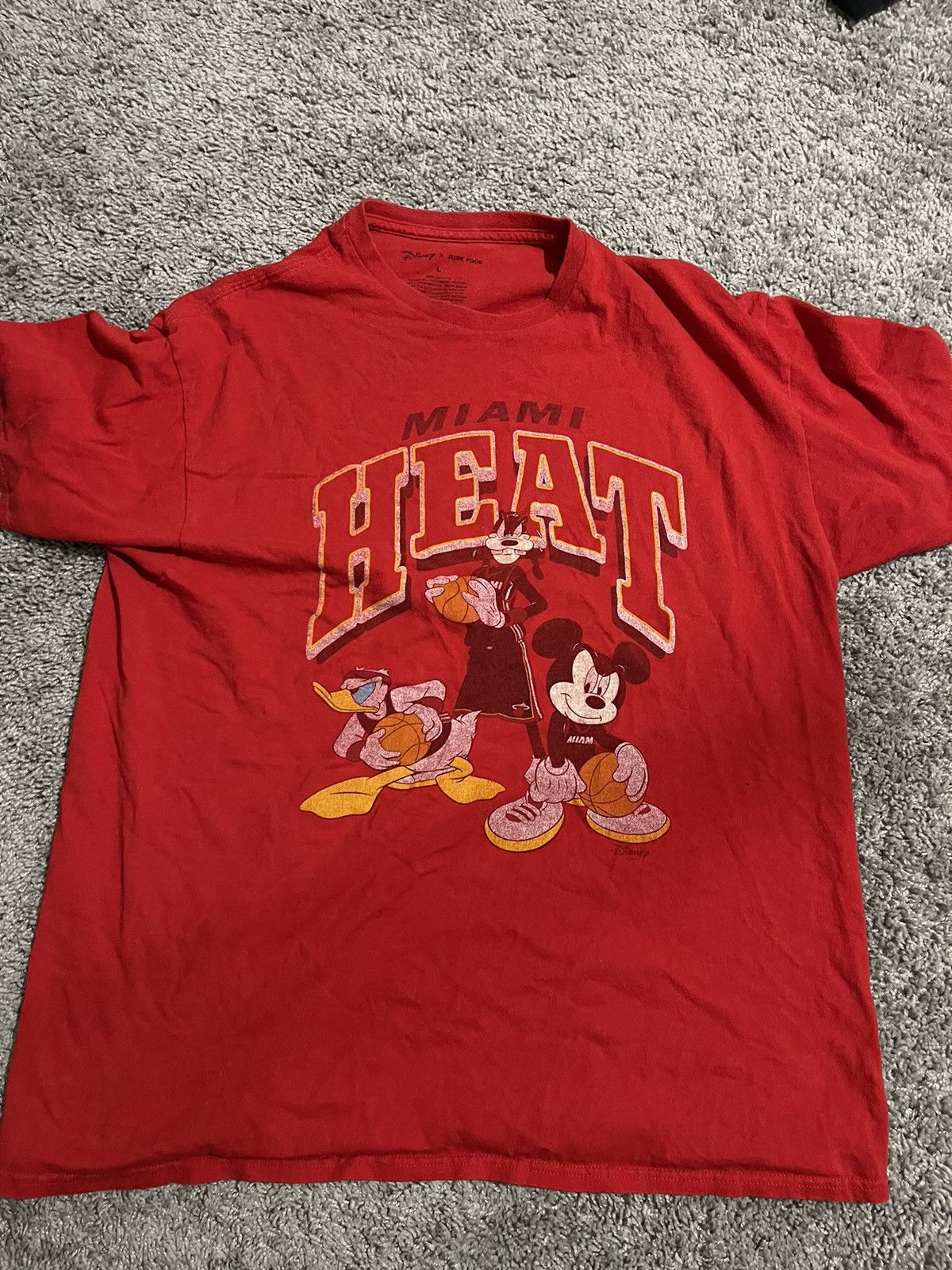 Disney Disney Miami Heat Mickey Mouse Goofy Vintage Style Tee NBA Grailed