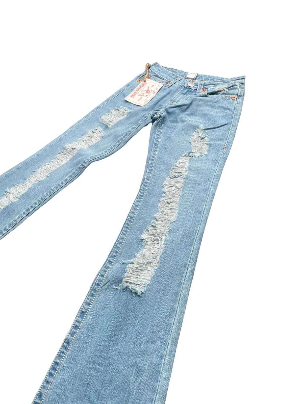True Religion True Religion Joey Big T Distresed Denim Size 27" / US 4 / IT 40 - 2 Thumbnail