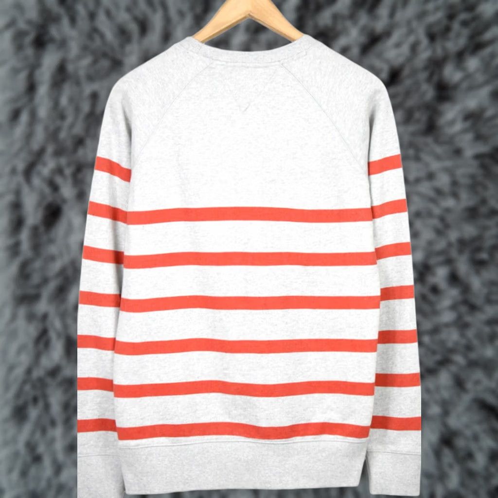 Tommy Hilfiger Tommy Hilfiger Sweatshirt Men M Grey Red Striped Crew Neck Pullover Logo Size US M / EU 48-50 / 2 - 1 Thumbnail