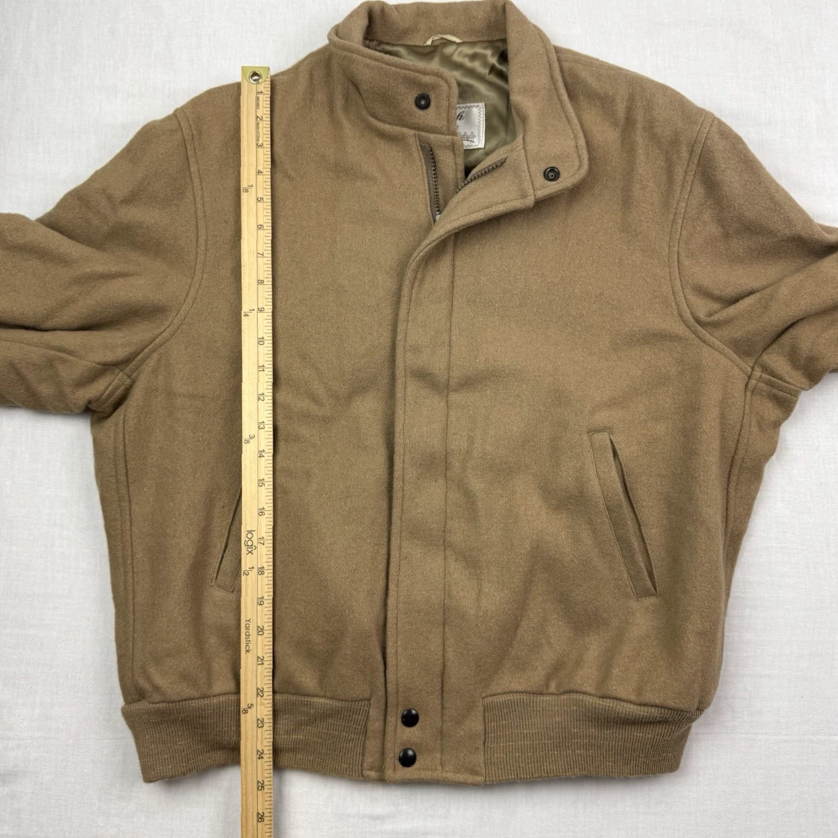 Vintage VINTAGE English Squire Bomber Jacket Adult Large Brown 1970s Full Zip Snap Classic Mens Size US L / EU 52-54 / 3 - 4 Thumbnail