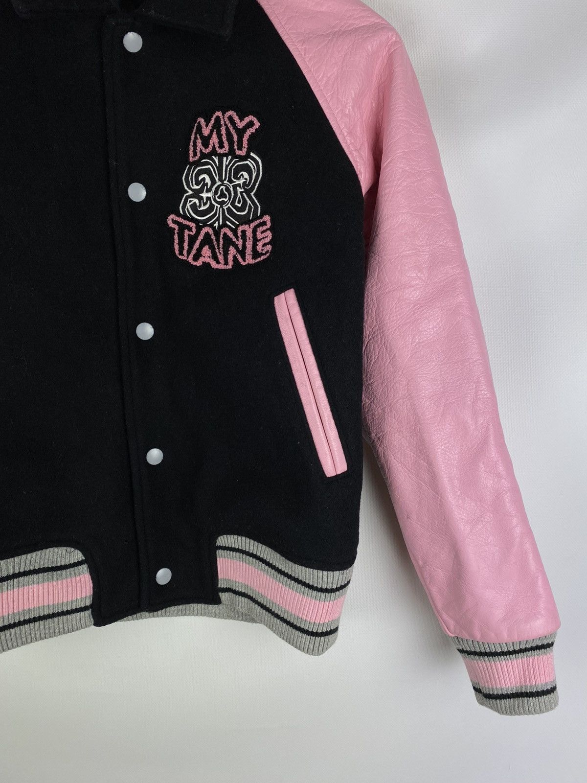 Japanese Brand Alba Rosa My Tane varsity leather / wool bomber jacket Size S / US 4 / IT 40 - 6 Thumbnail