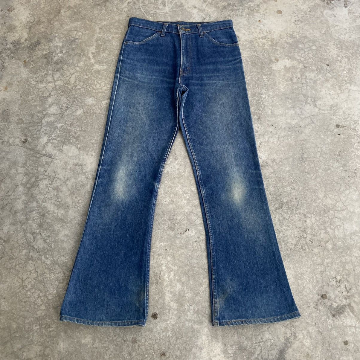 Vintage 1992 Levis 646 Orange Tab Faded Blue Flared Jeans