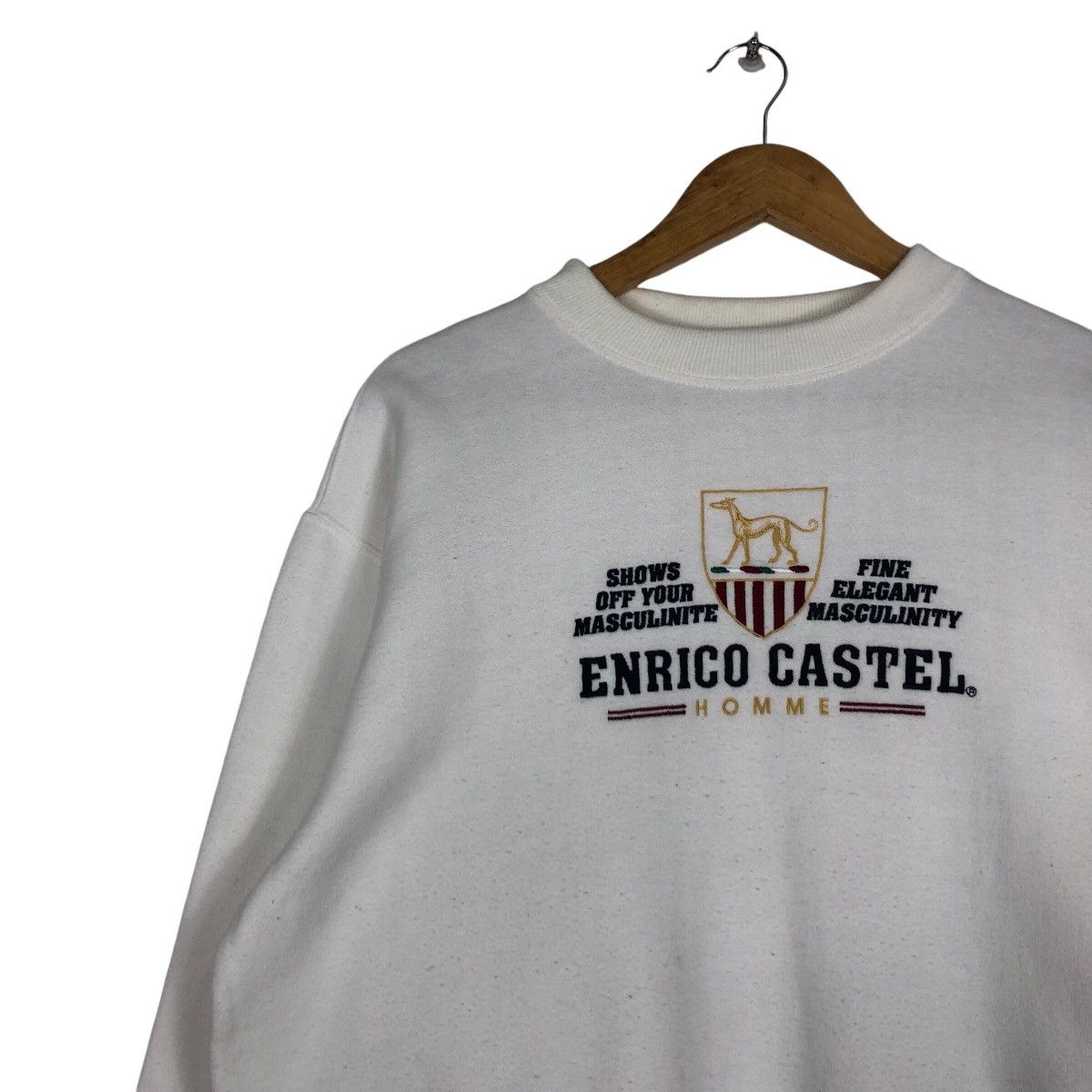 Vintage Enrico Castel Homme Vintage Italian Sweatshirt Medium Size US M / EU 48-50 / 2 - 6 Thumbnail
