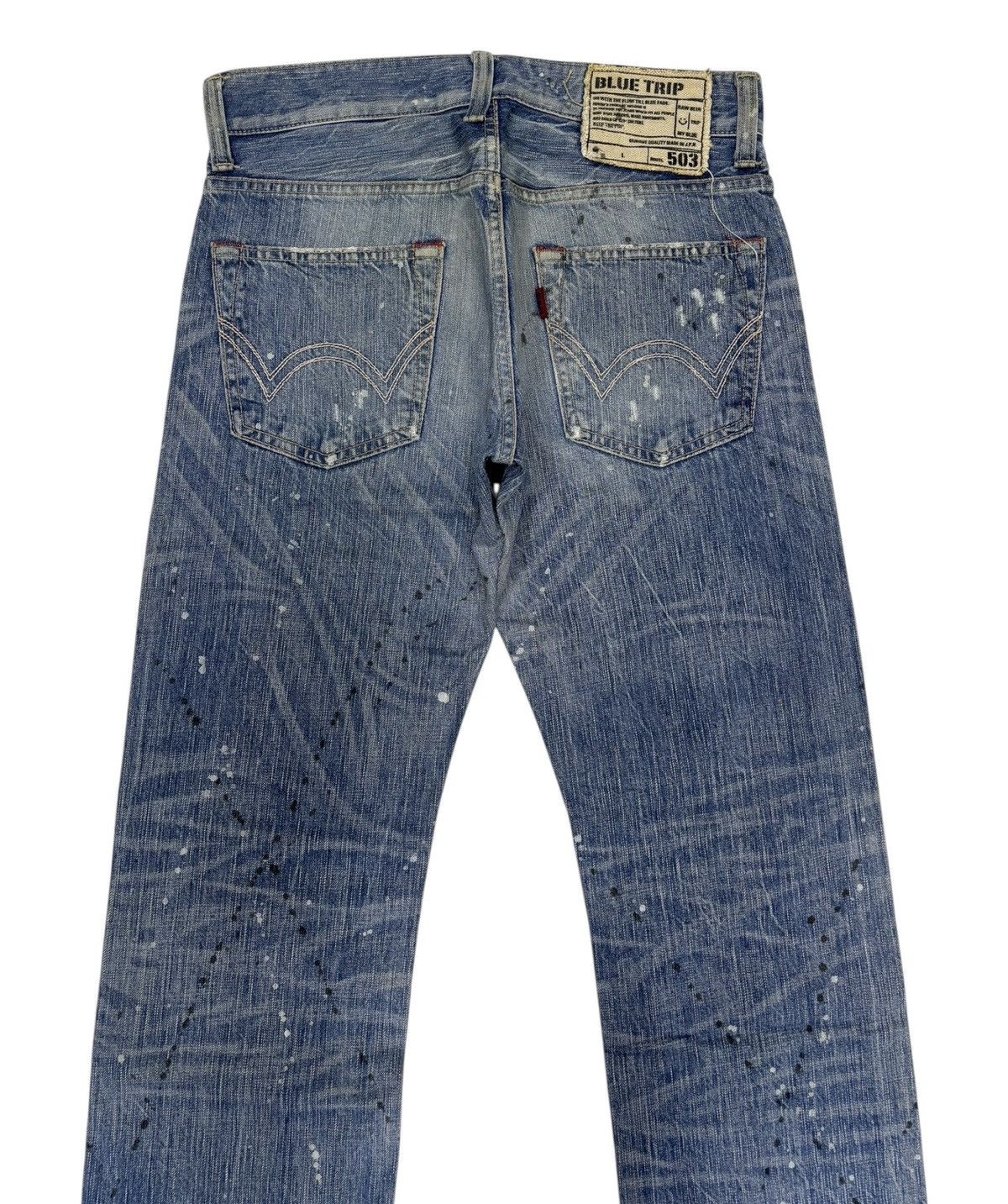Kapital 🔥EDWIN 503 BLUE TRIP PAINTER DISTRESSED DENIM JEANS Size US 31 - 8 Thumbnail