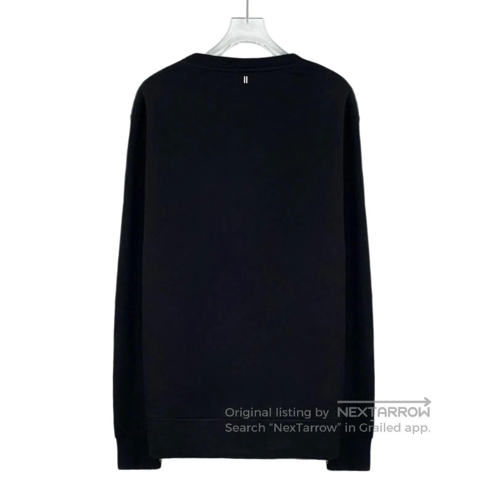 Neil Barrett Neil Barrett Black cotton long-sleeved sweatshirt with Sta Size US L / EU 52-54 / 3 - 2 Thumbnail
