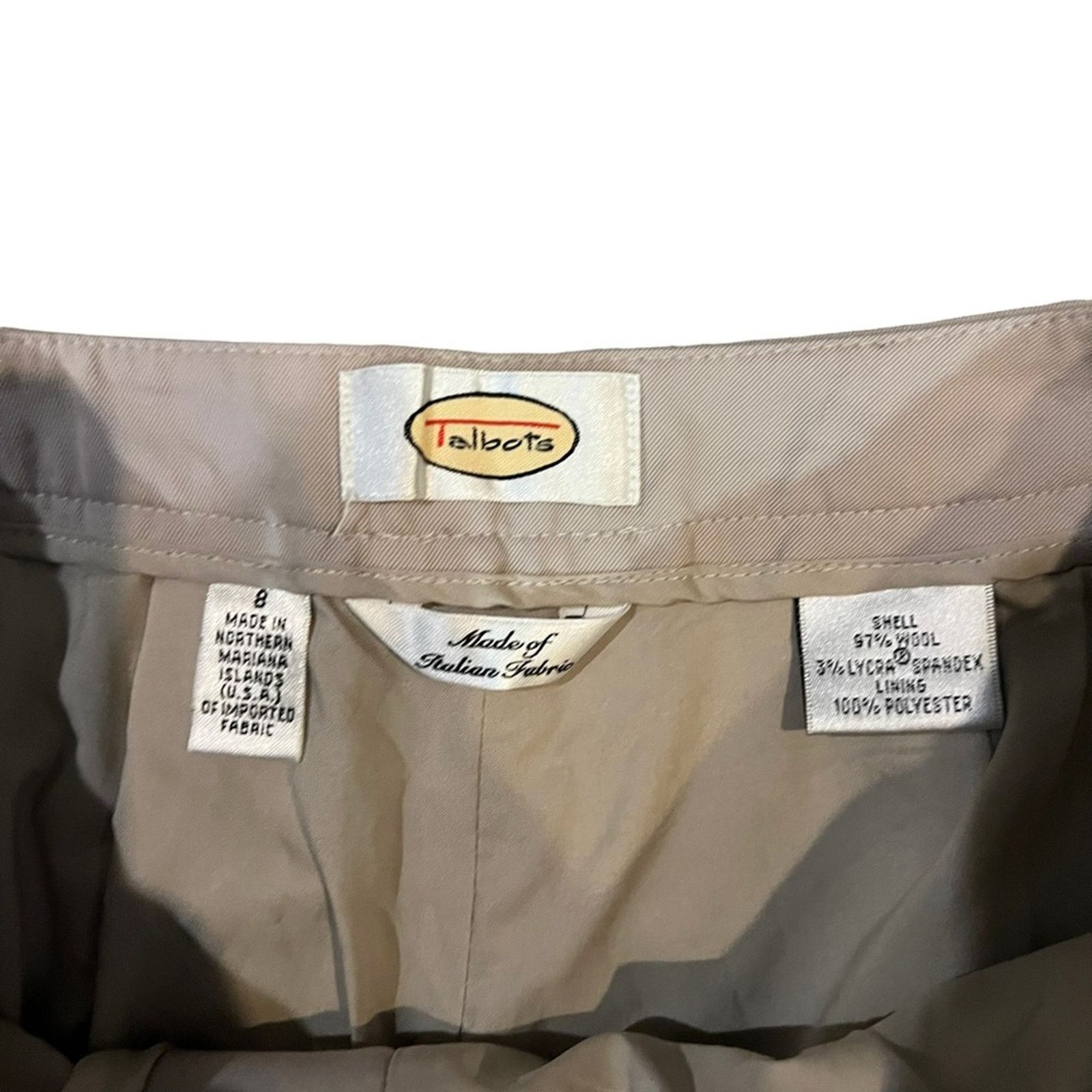 Talbots Talbots Dress Pants Womens Size 8 Beige Pleated Straight Leg Size 30" / US 8 / IT 44 - 3 Thumbnail