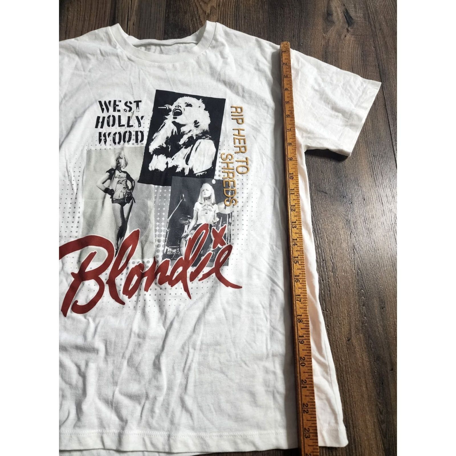 Vintage Womens Blondie T-Shirt Shirt Short Sleeve Crew Neck Cotton White Oversized M Regular Rock 80s 90s 2000s Womens Size M / US 6-8 / IT 42-44 - 2 Thumbnail