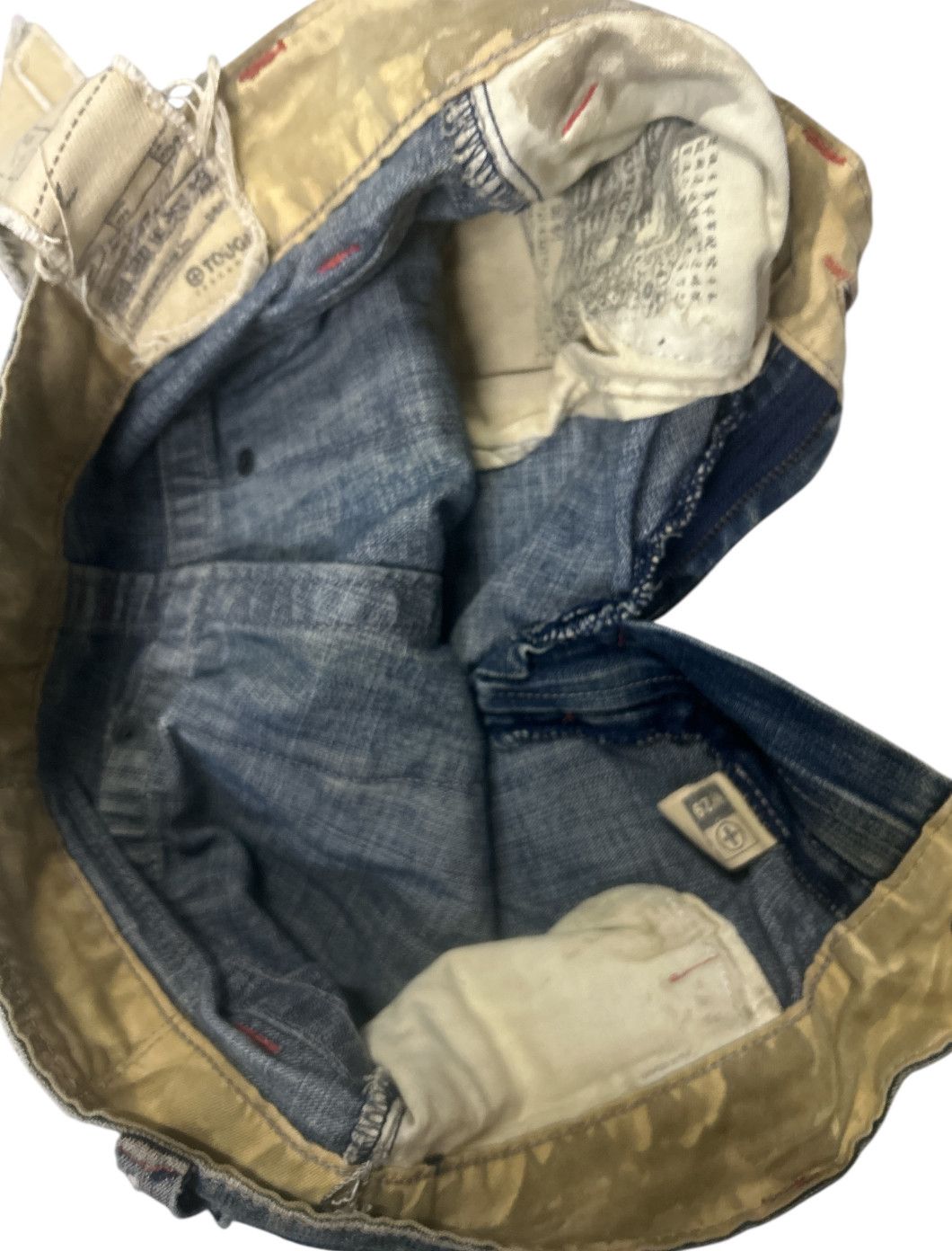 Japanese Brand Trashed distressed Tough Jeansmith denim Size US 31 - 9 Thumbnail