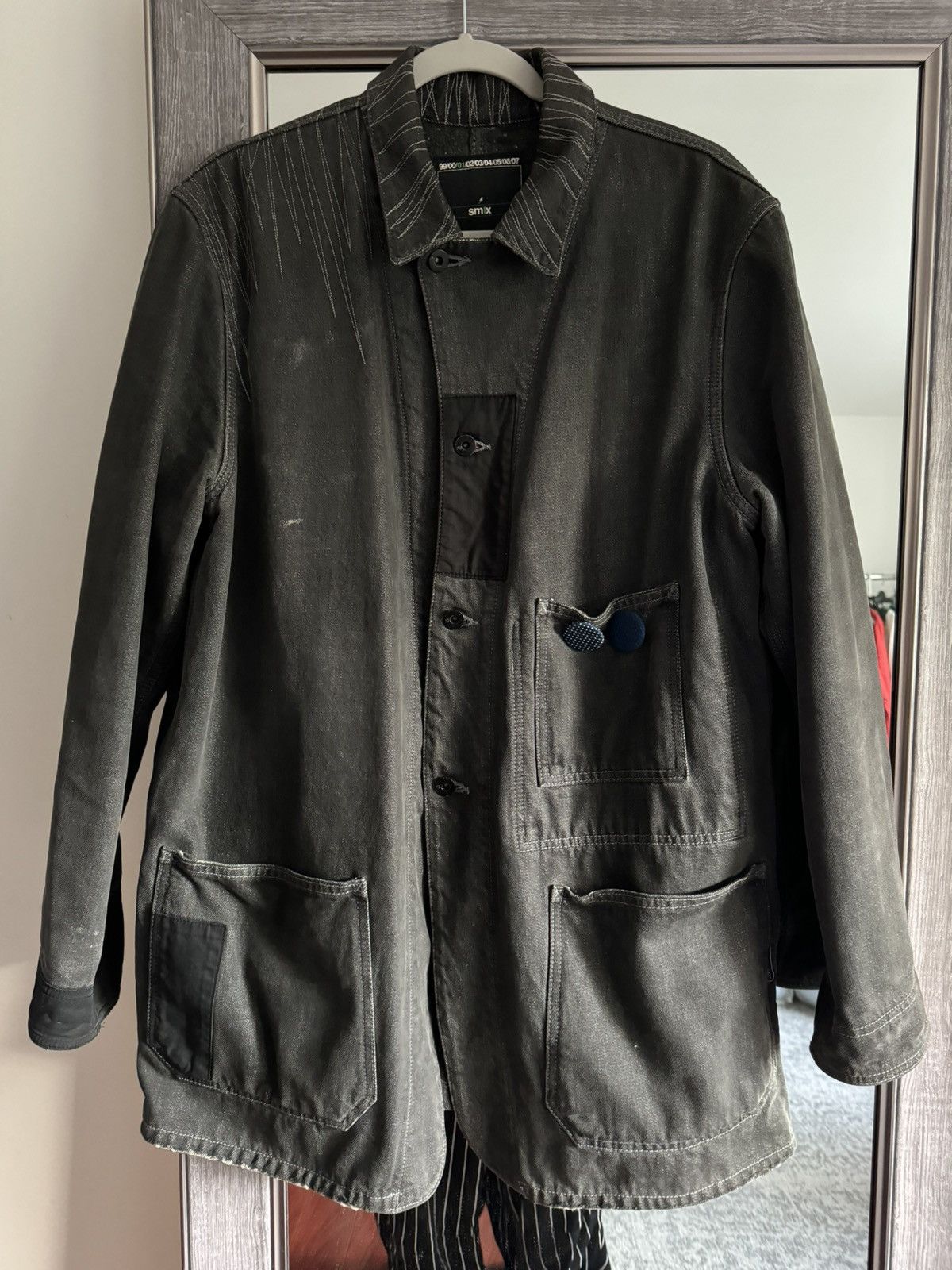 Neighborhood NEIGHBORHOOD SAVAGE DENIM WASHED AND REPAIRED CHORE COAT Size US L / EU 52-54 / 3 - 1 Thumbnail