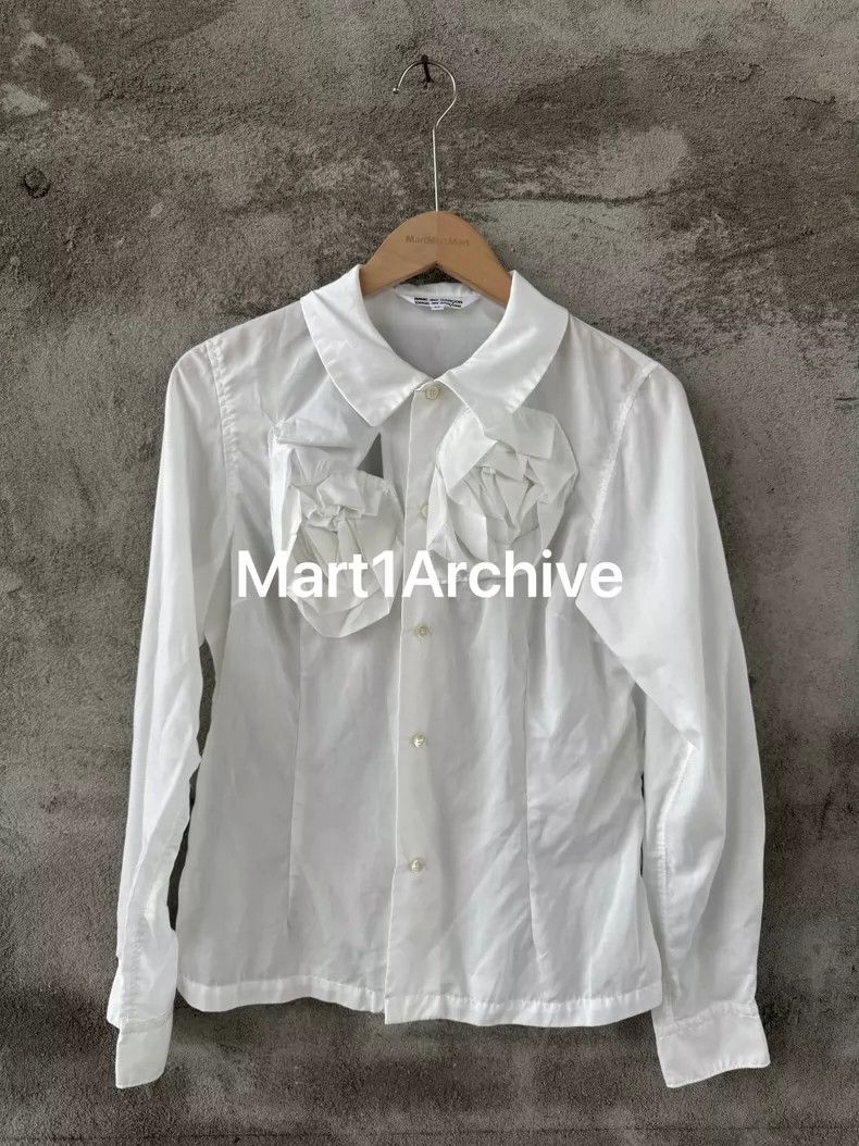 Comme Des Garcons Rose season white shirt jacket