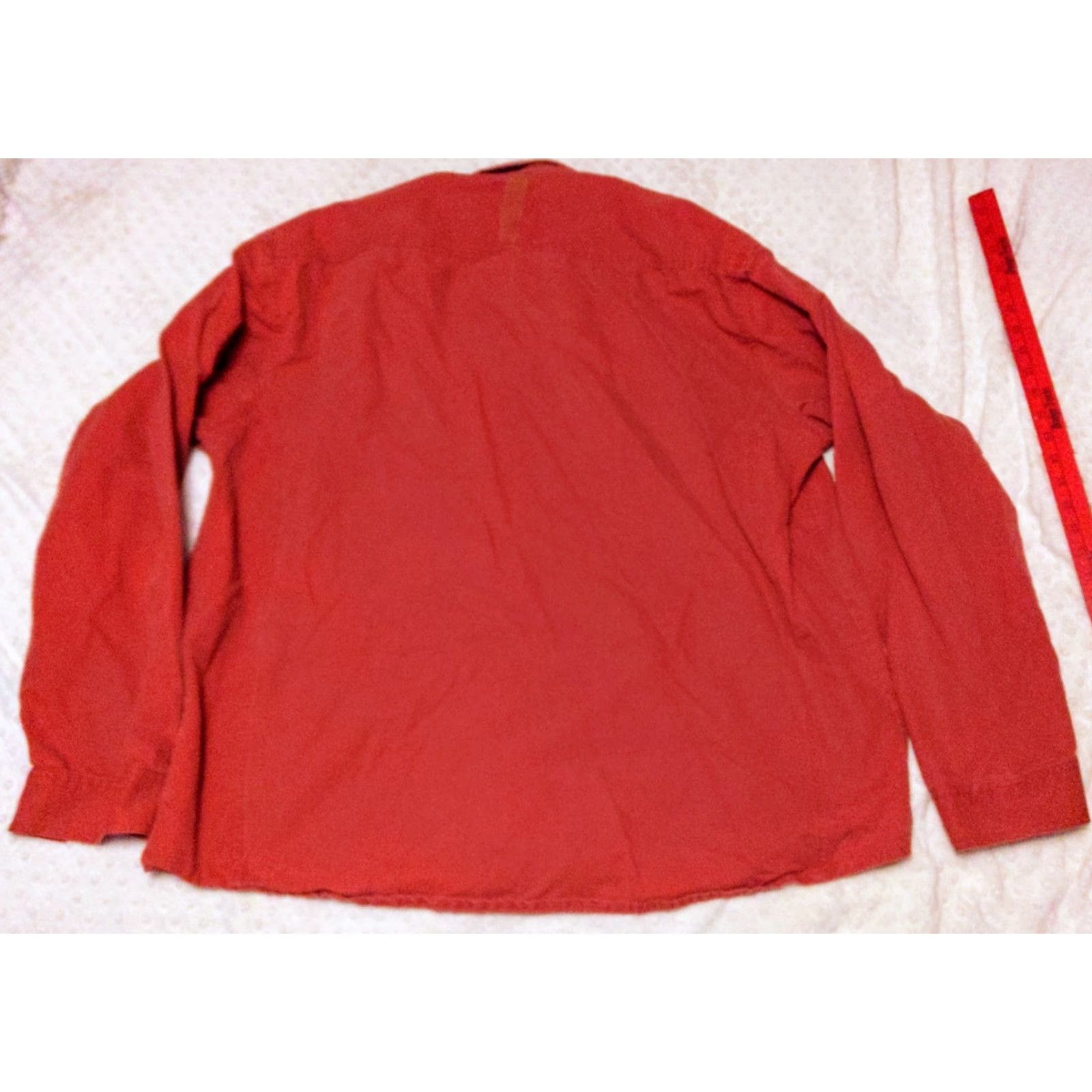 Vintage Northcrest Button-Up Shirt Mens 2XLT Red Twill Heavy Cotton Casual Long Sleeve Collared Button-Down Shirt Size US XXL / EU 58 / 5 - 6 Thumbnail