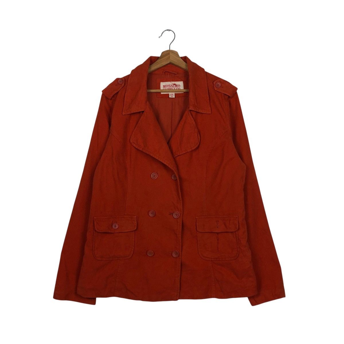 Japanese Brand × Mossimo 📌Rich Red Mossimo Supply Co Bomber Jacket Double Breast Size US XL / EU 56 / 4 - 2 Thumbnail