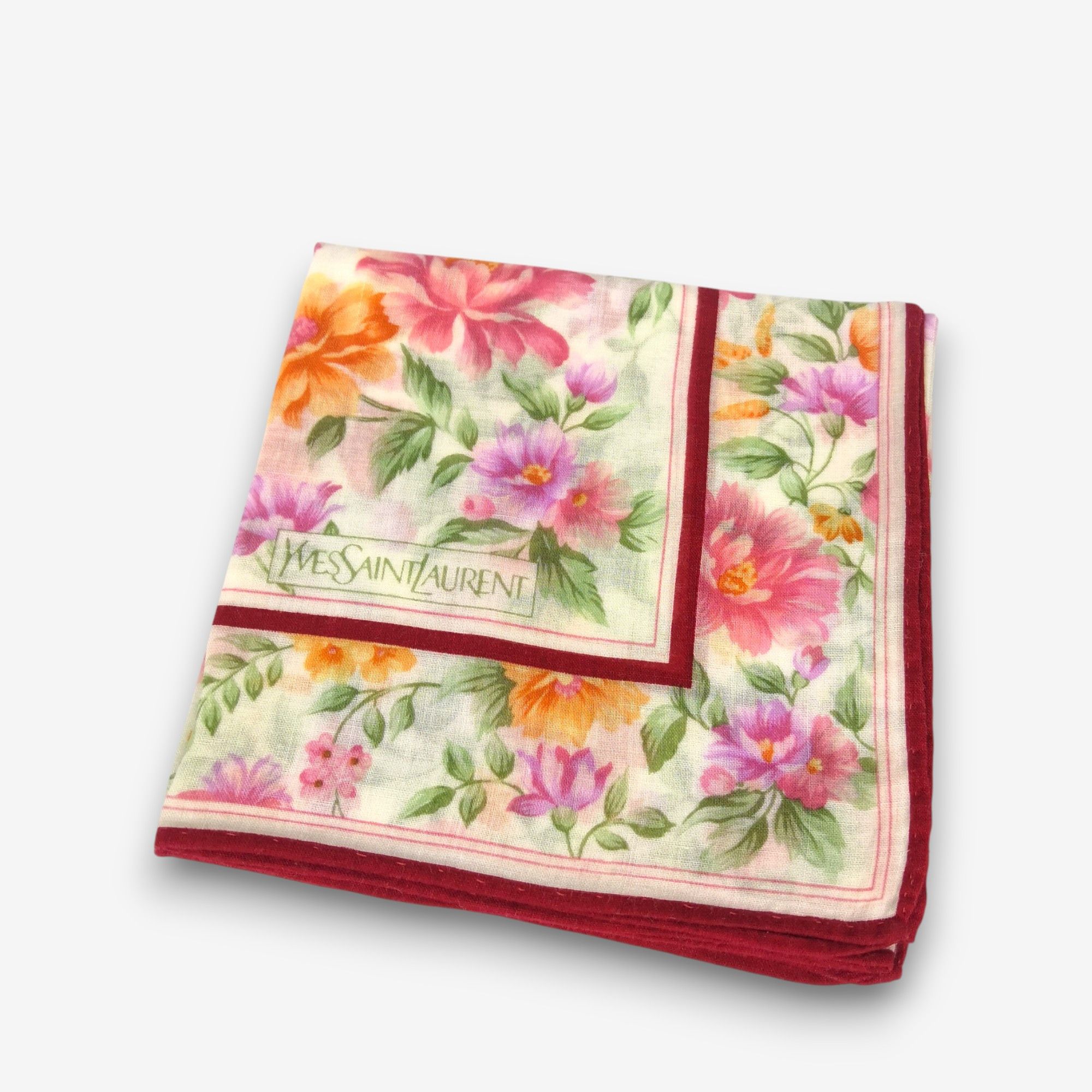 Japanese Brand Vintage Yves Saint Laurent Handkerchief Pocketsquare Bandana Size ONE SIZE - 3 Thumbnail