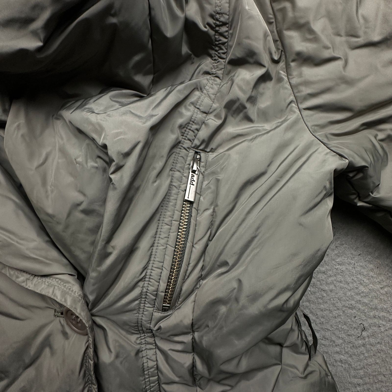 Add add Goose Down Puffer Coat Jacket Womens 8 Large Gray Belted Size US L / EU 52-54 / 3 - 8 Thumbnail
