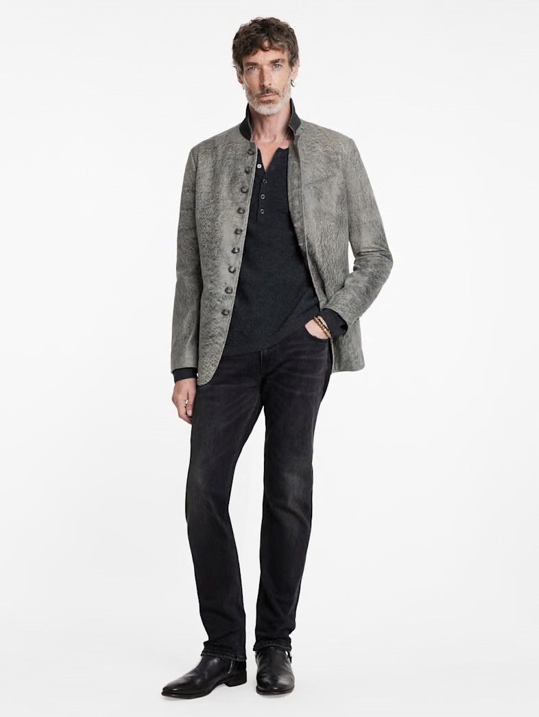 John Varvatos Woodward Multibutton Suede Jacket EU 48 USA 38 Size US M / EU 48-50 / 2 - 2 Thumbnail