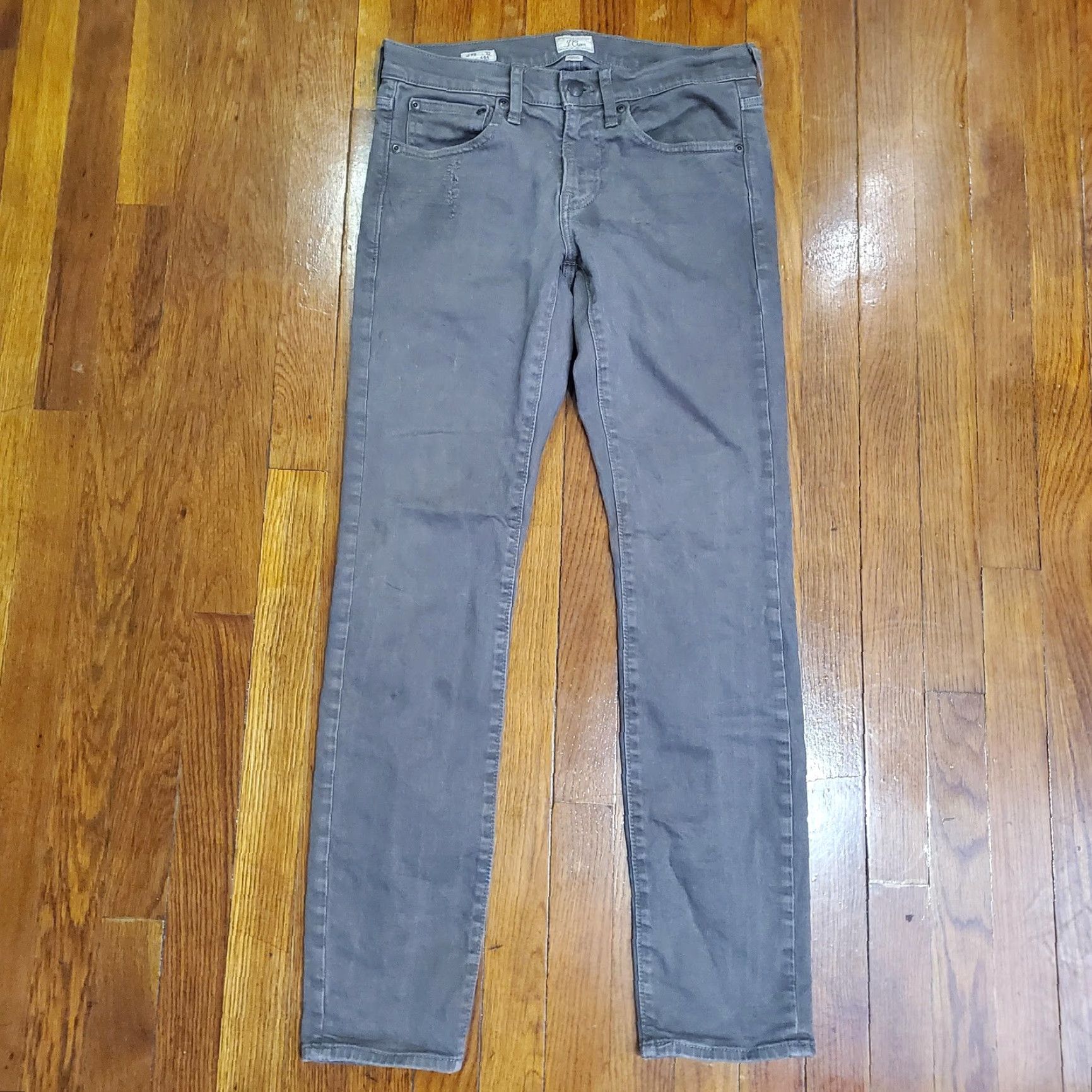 J.Crew J.CREW 484 Pants Slim Chino 5 Pocket Mens Brown 31x32 Denim Twill Flat Front Casual Size US 29 - 4 Thumbnail