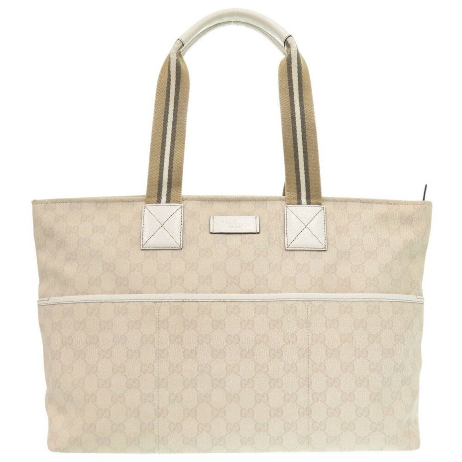 Gucci Canvas White Tote Bags