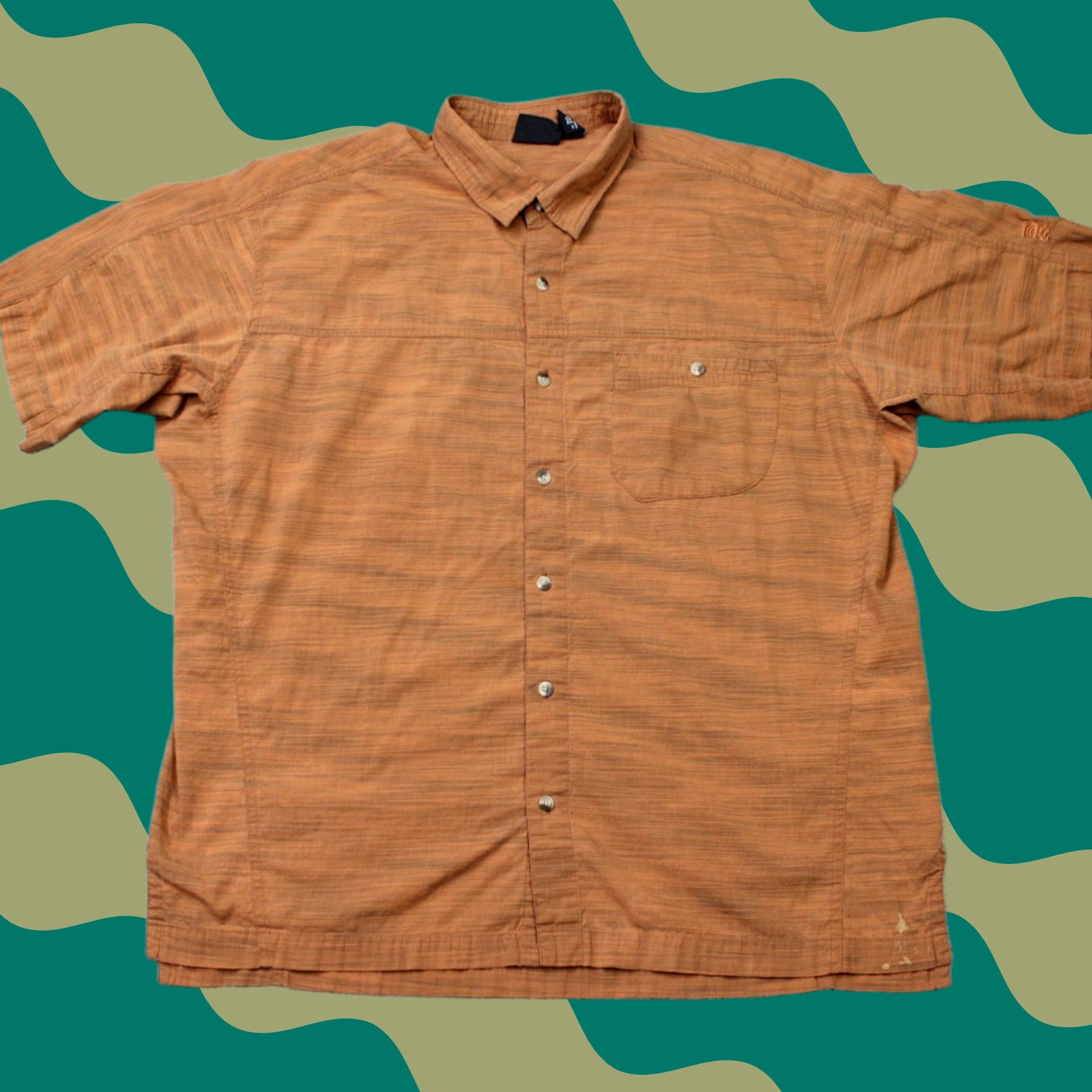 Mountain Hardwear Mountain Hardwear Shirt Mens XL Orange Cotton/Polyester Short Sleeve Button Up Size US XL / EU 56 / 4 - 1 Thumbnail