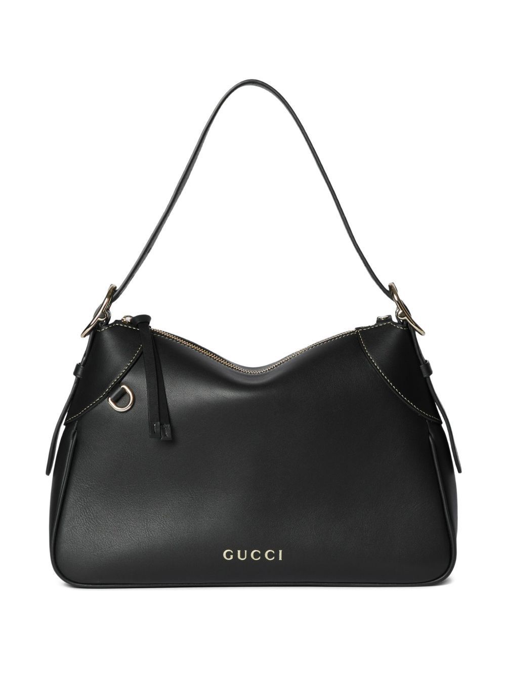 Gucci Emblem Medium Leather Shoulder Bag, Women's