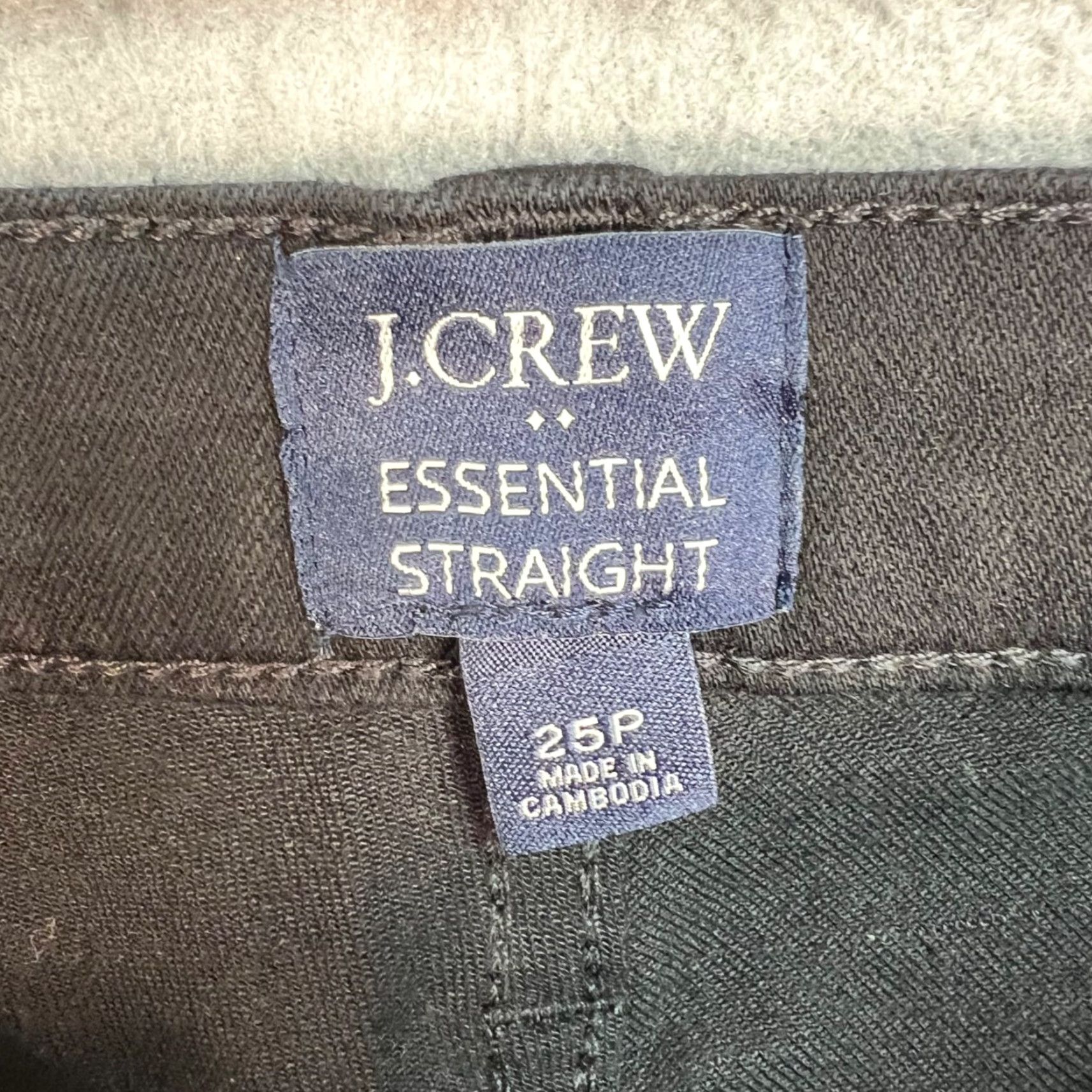 J.Crew VINTAGE J.CREW Essential Straight Jeans Womens 25P Petite Dark Wash Cotton Blend Denim Black - 24" Inseam - Mens? (No gender) Size 42" / US 20 - 3 Thumbnail