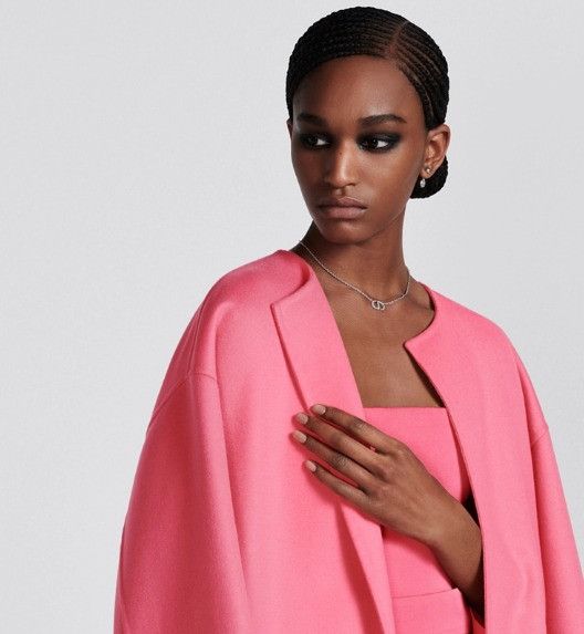 Dior o1w1db10824 Double-Sided Wool-Blend Felt Coat in Pink Size XS / US 0-2 / IT 36-38 - 4 Thumbnail