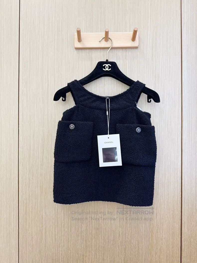 Chanel Chanel Xiaoxiangfeng black soft tweed waist hollow slim sk Size 24" / US 00 / IT 34 - 1 Thumbnail