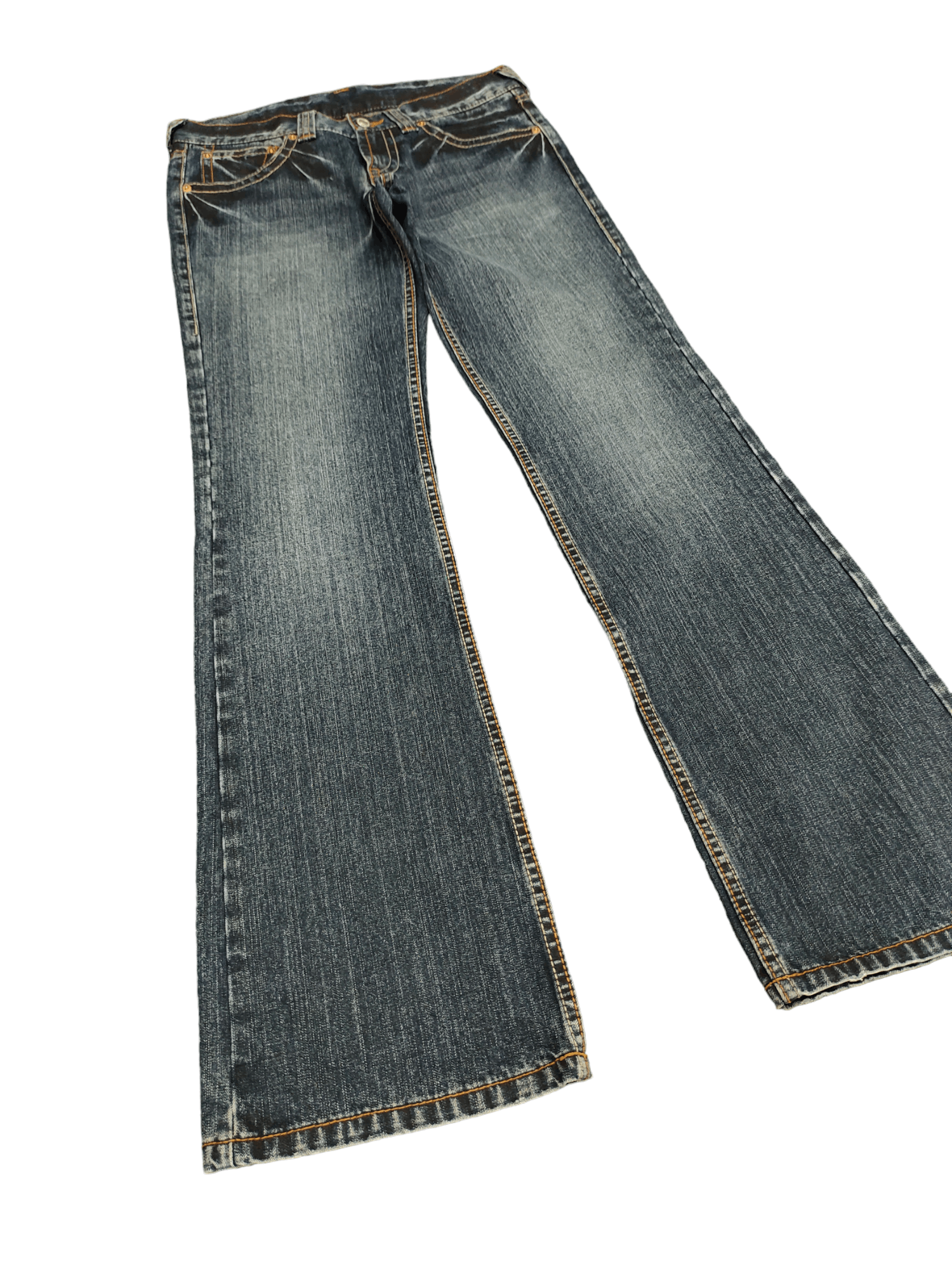 If Six Was Nine Flare Jeans Japan Waxed Faded Boot Cut Y2k Xfrm Fuga Style Size US 30 / EU 46 - 3 Thumbnail