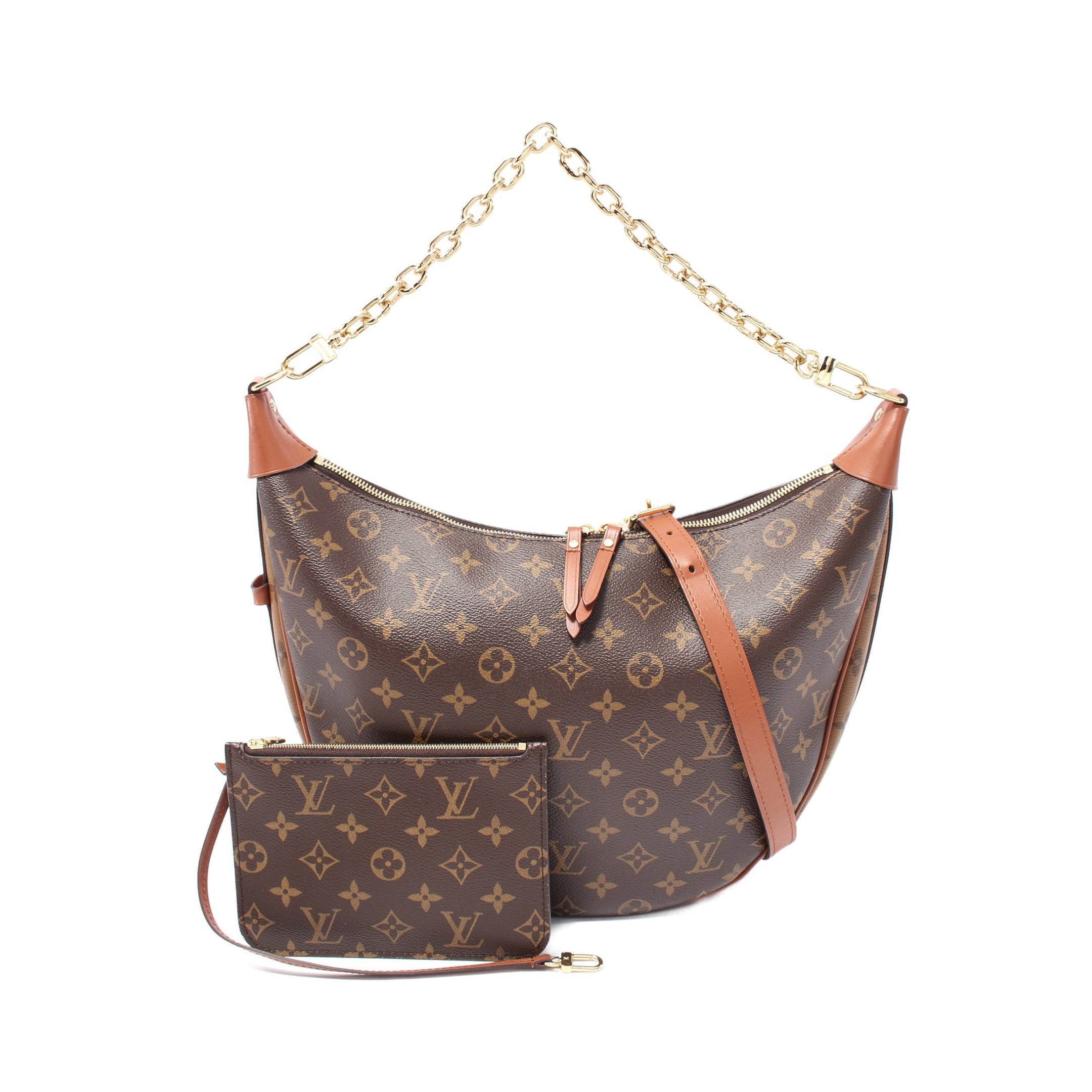 Louis Vuitton Louis Vuitton Loop Hobo Monogram Reverse Chain Shoulder Bag Leather Brown Light Size ONE SIZE - 1 Thumbnail