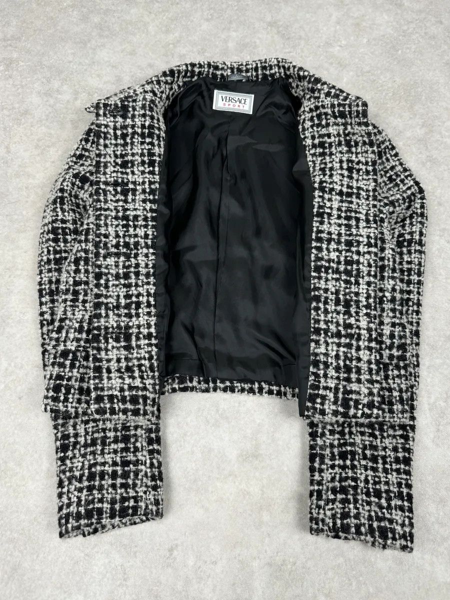 Versace Versace Black & White Tweed Classy Jacket Size S / US 4 / IT 40 - 8 Thumbnail