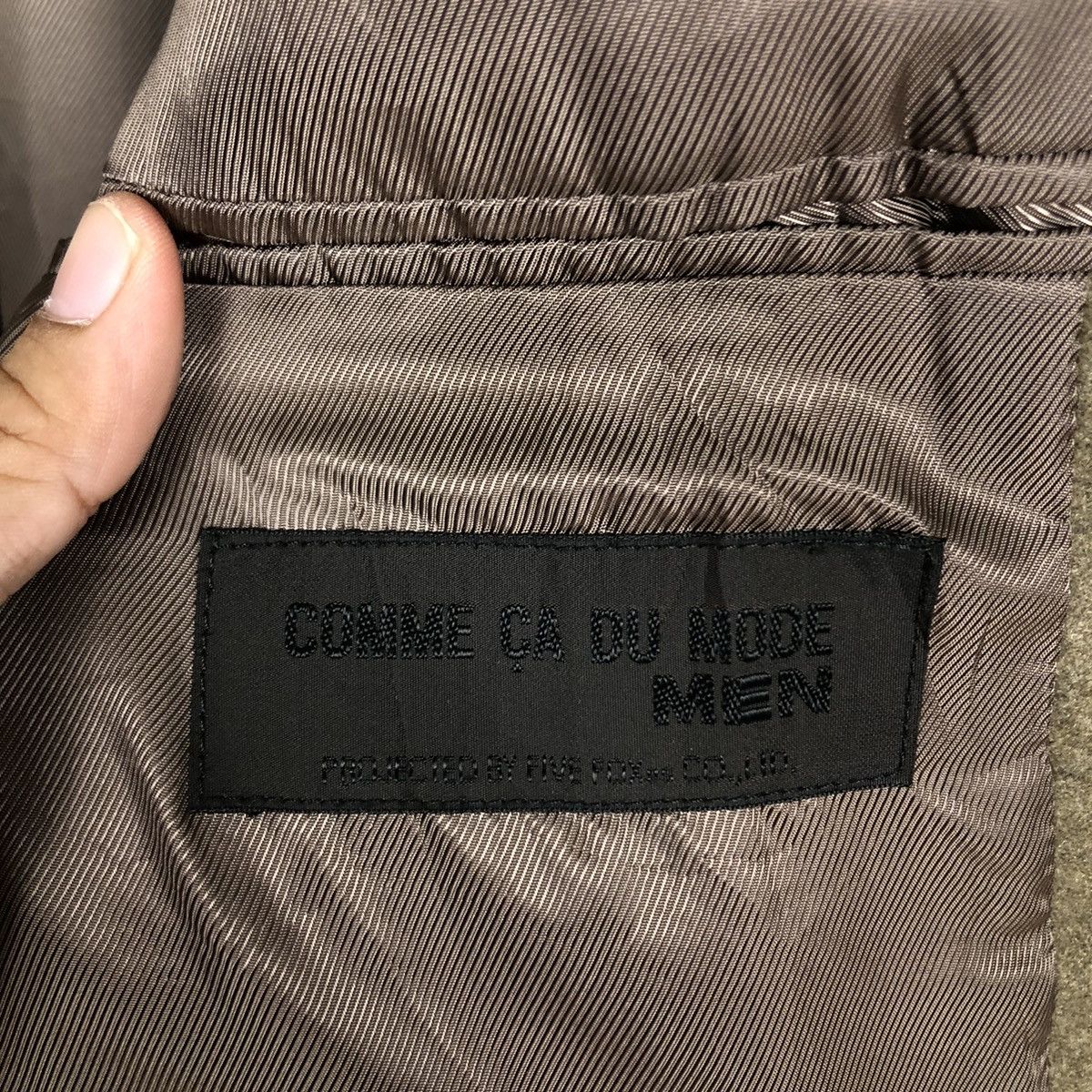 Comme Ca Ism 🔥Rich Brown - Fly Coat Herringbone Wool Jacket Issey Miyake Size US M / EU 48-50 / 2 - 13 Thumbnail