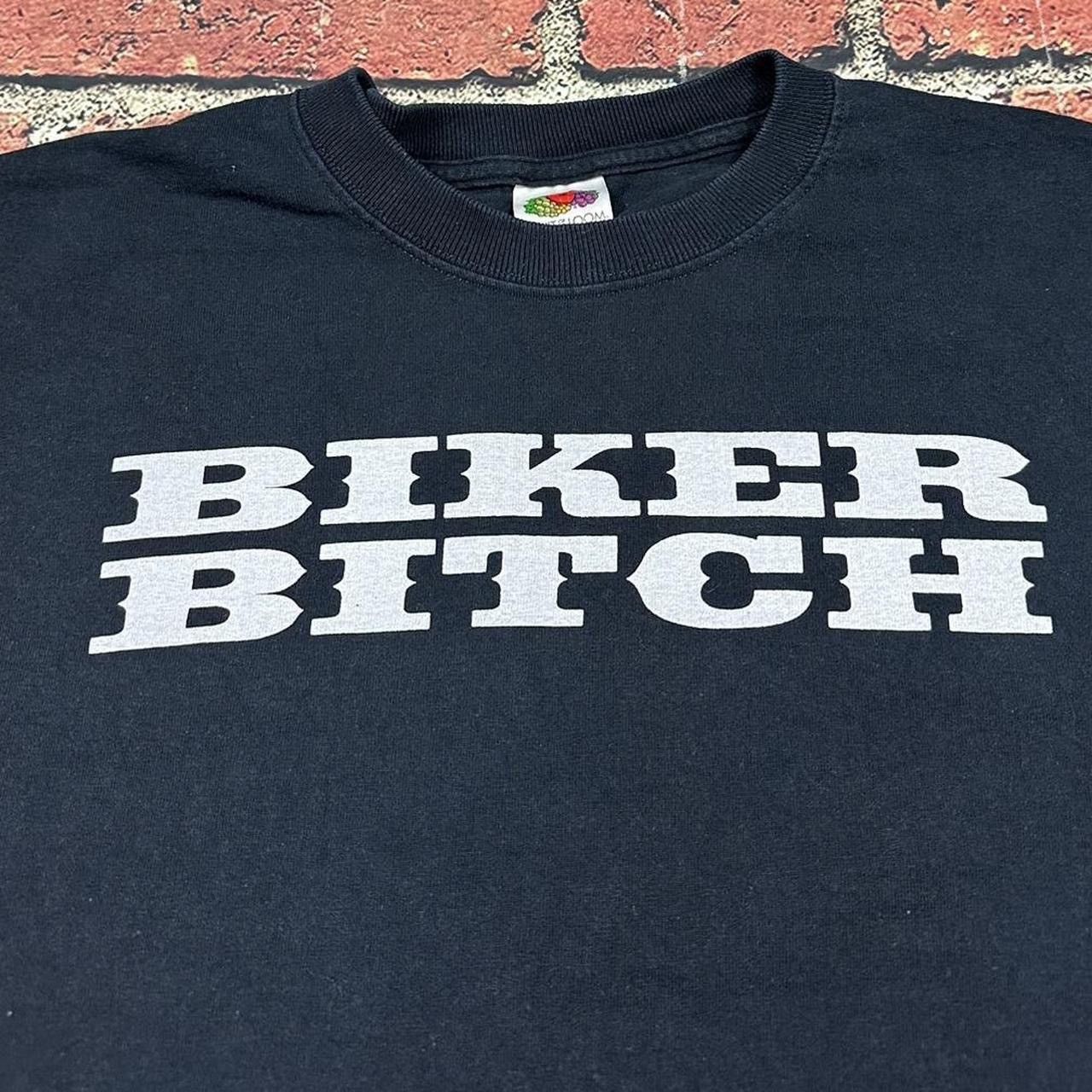 Fruit Of The Loom Y2K Vintage BIKER BITCH T Shirt Motorcycle Biker Funny Humor Size US M / EU 48-50 / 2 - 4 Thumbnail