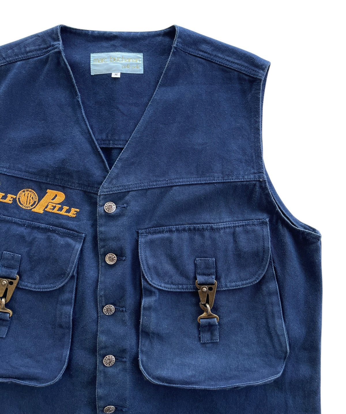 Marc Buchanan Marc Buchanan Pelle Pelle Denim Vest Size US M / EU 48-50 / 2 - 2 Thumbnail
