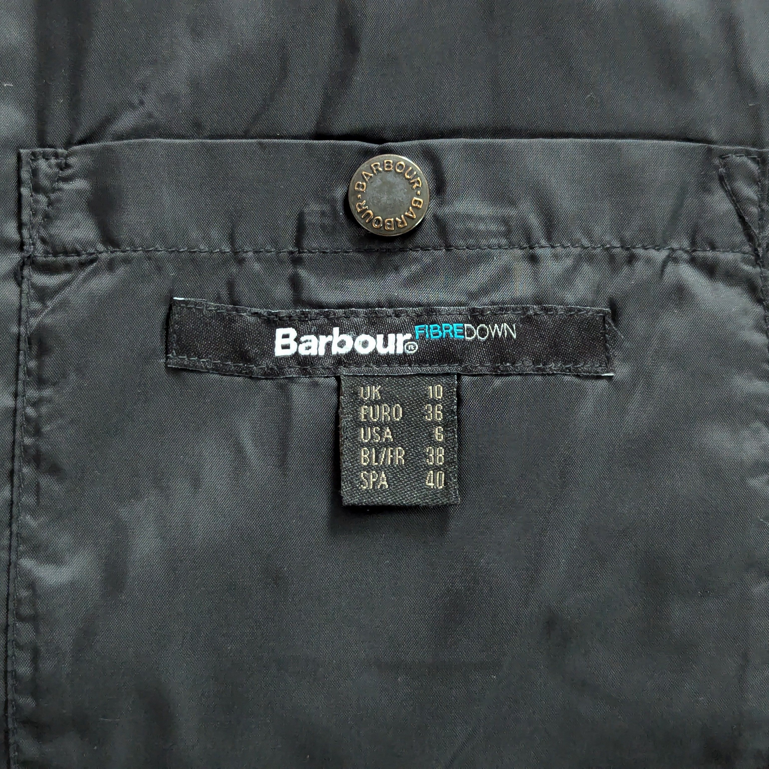 Barbour Barbour Wax Baffle Wax Fibredown Jacket Black Waxed Cotton Size M / US 6-8 / IT 42-44 - 13 Thumbnail