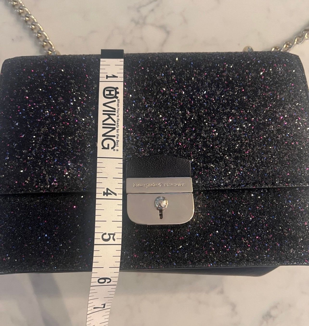Kate Spade Kate Spade Sunset Lane Eden Black Glitter Crossbody Purse Size ONE SIZE - 1 Thumbnail