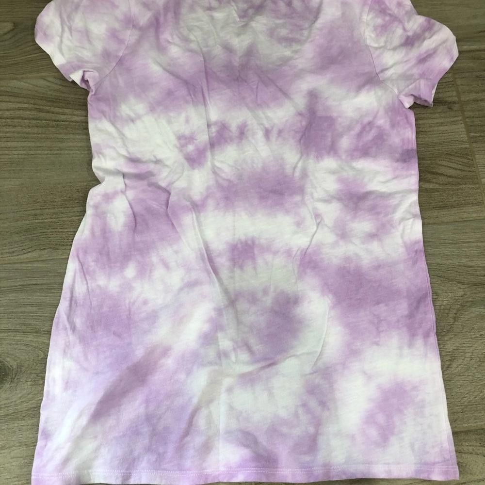 Designer Stylish Purple Tie-Dye V-Neck T-Shirt Size S / US 4 / IT 40 - 5 Thumbnail