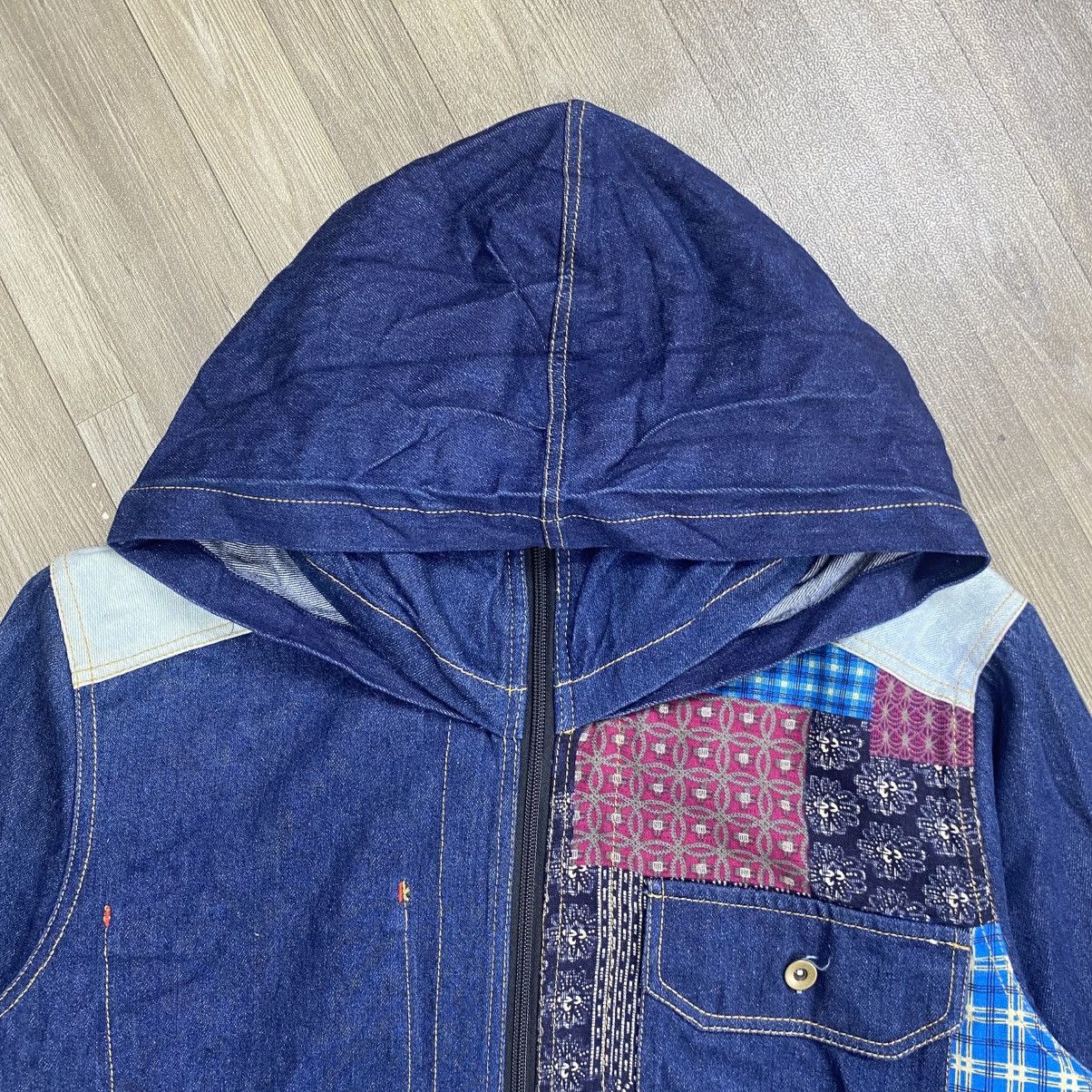 Japanese Brand Anima Boro Patchwork Denim Noragi Jacket Kapital Style Size US M / EU 48-50 / 2 - 4 Thumbnail