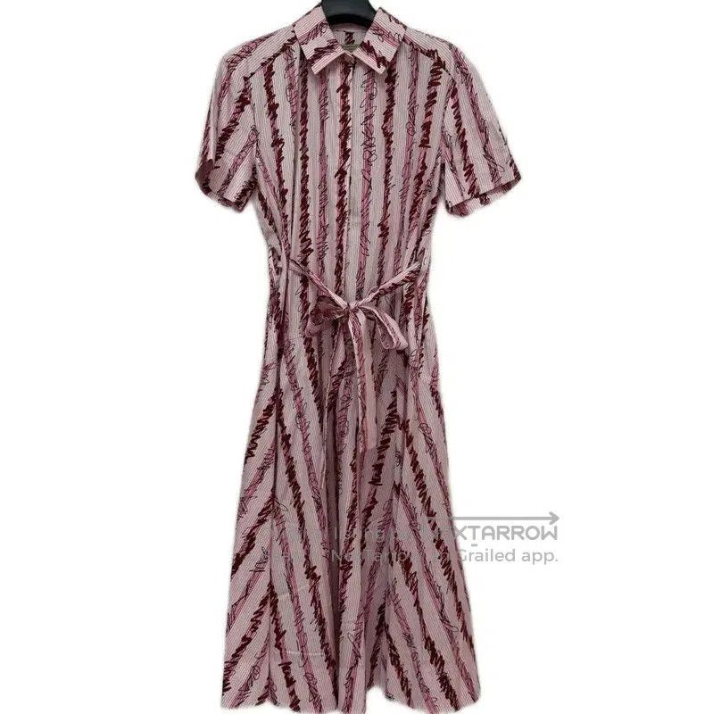 Burberry Burberry Pink Printed Cotton Short Sleeve Dress. Size M / US 6-8 / IT 42-44 - 2 Thumbnail