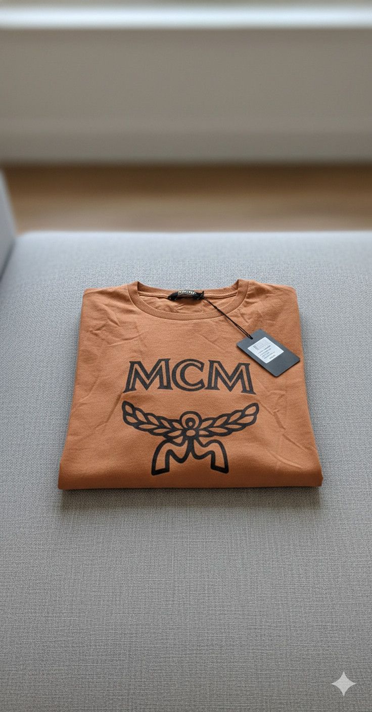 MCM MCM Men's Classic Logo T-Shirt, Roasted Pecan Size US M / EU 48-50 / 2 - 2 Thumbnail