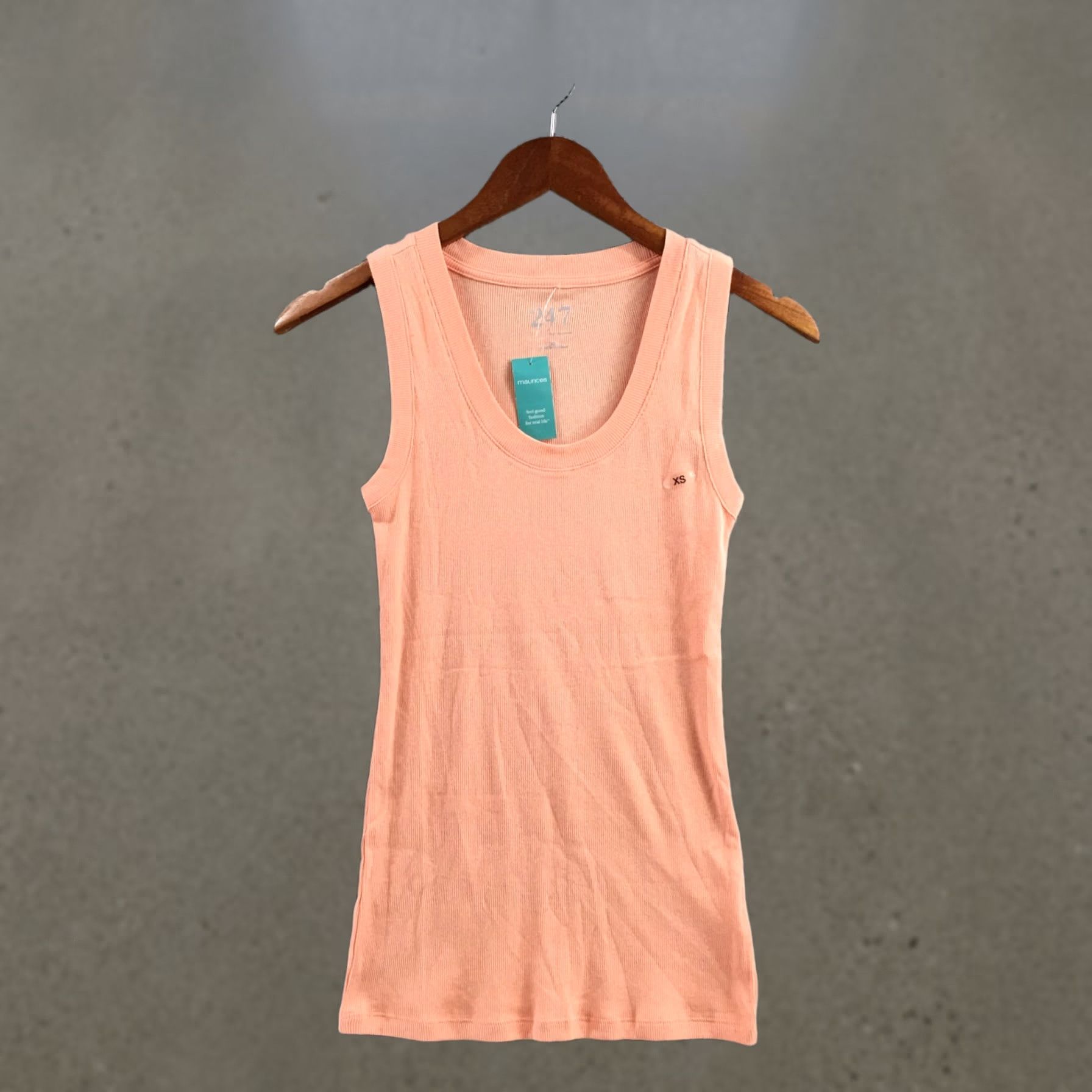 Vintage 24/7 by Maurices Tank Top Womens XS Peach Sleeveless Scoop Neck Pullover NEW Size XS / US 0-2 / IT 36-38 - 1 Thumbnail
