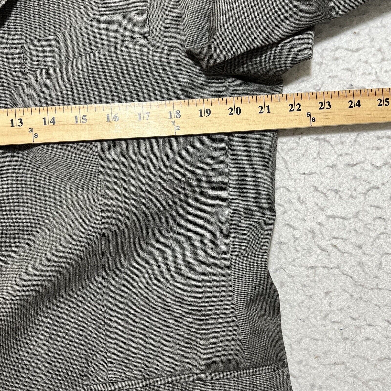 Vintage Vintage Kasper 42L Wool Suit Jacket Gray Career Coat Canada Size 42L - 10 Thumbnail