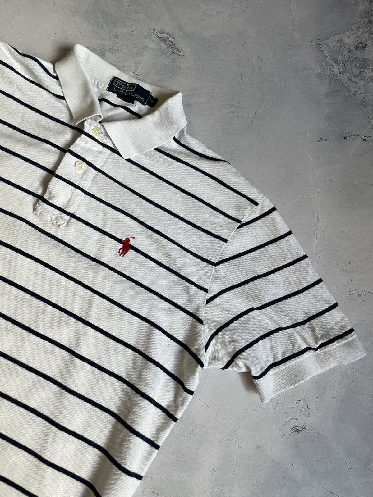 Polo Ralph Lauren × Ralph Lauren × Vintage Vintage Ralph Lauren Striped Polo Shirt Tee Size US M / EU 48-50 / 2 - 1 Thumbnail