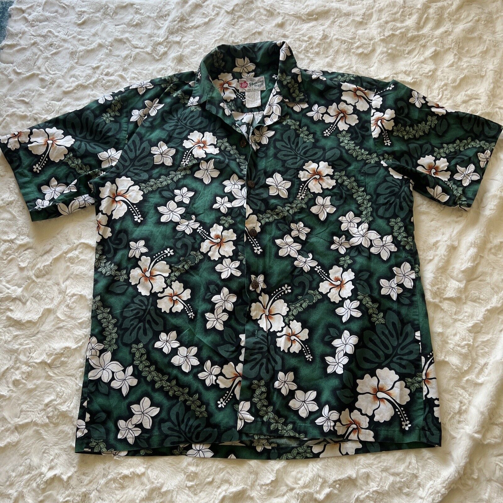 Hilo Hattie Hilo Hattie The Hawaiian Men Green 100% Cotton Shirt Size L Size US L / EU 52-54 / 3 - 1 Thumbnail