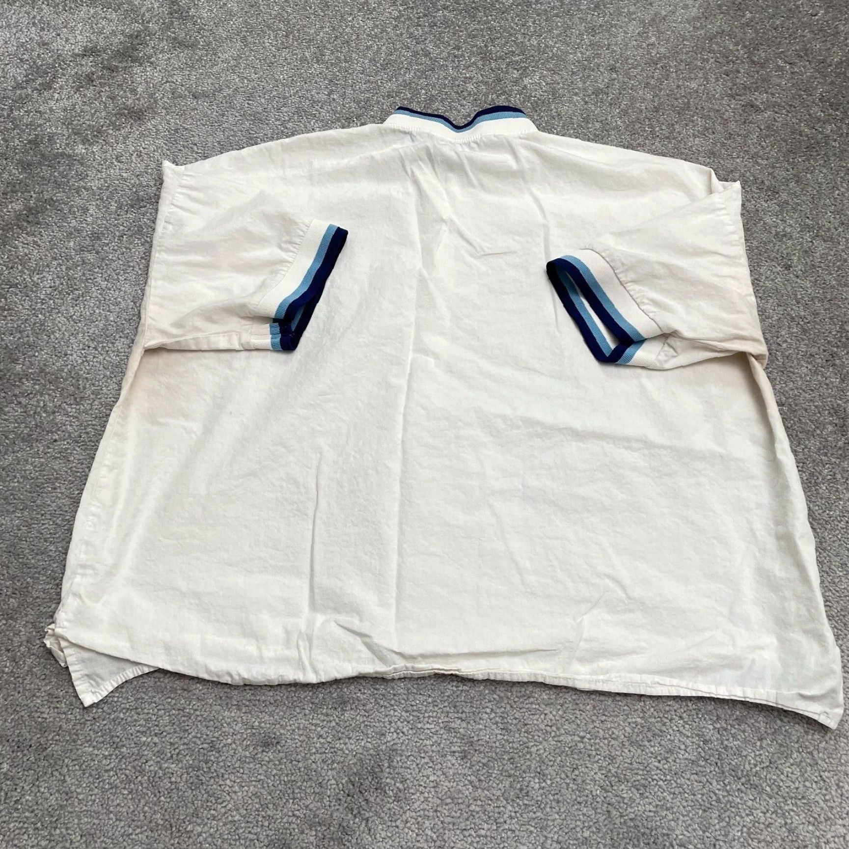 Zara Zara Trafaluc Collection Oversized Shirt Womens Large White Blue 1/2 Button Size L / US 10 / IT 46 - 2 Thumbnail